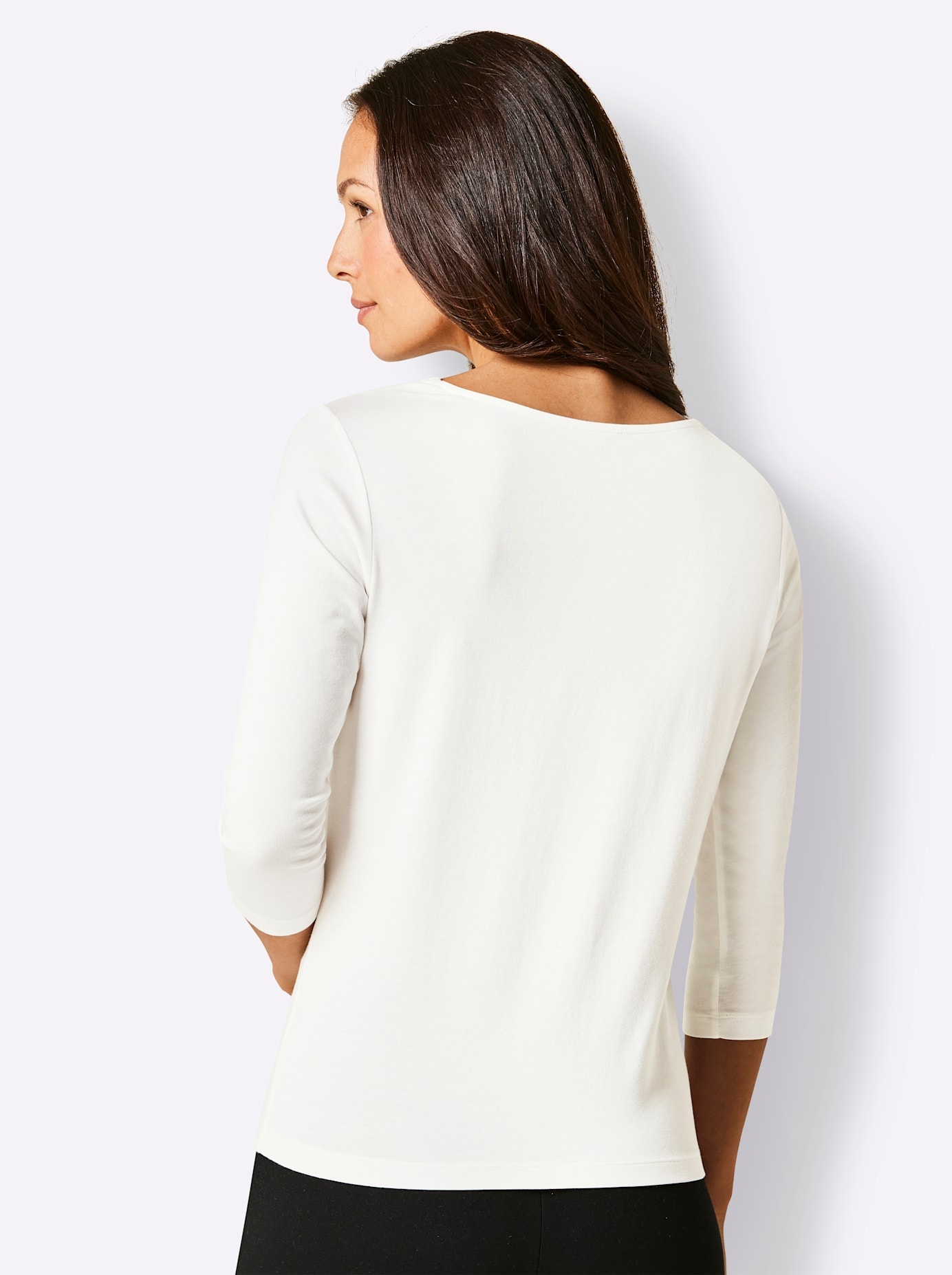 CREATION L PREMIUM V-Shirt »Modal-Baumwoll-Shirt«, (1 tlg.)