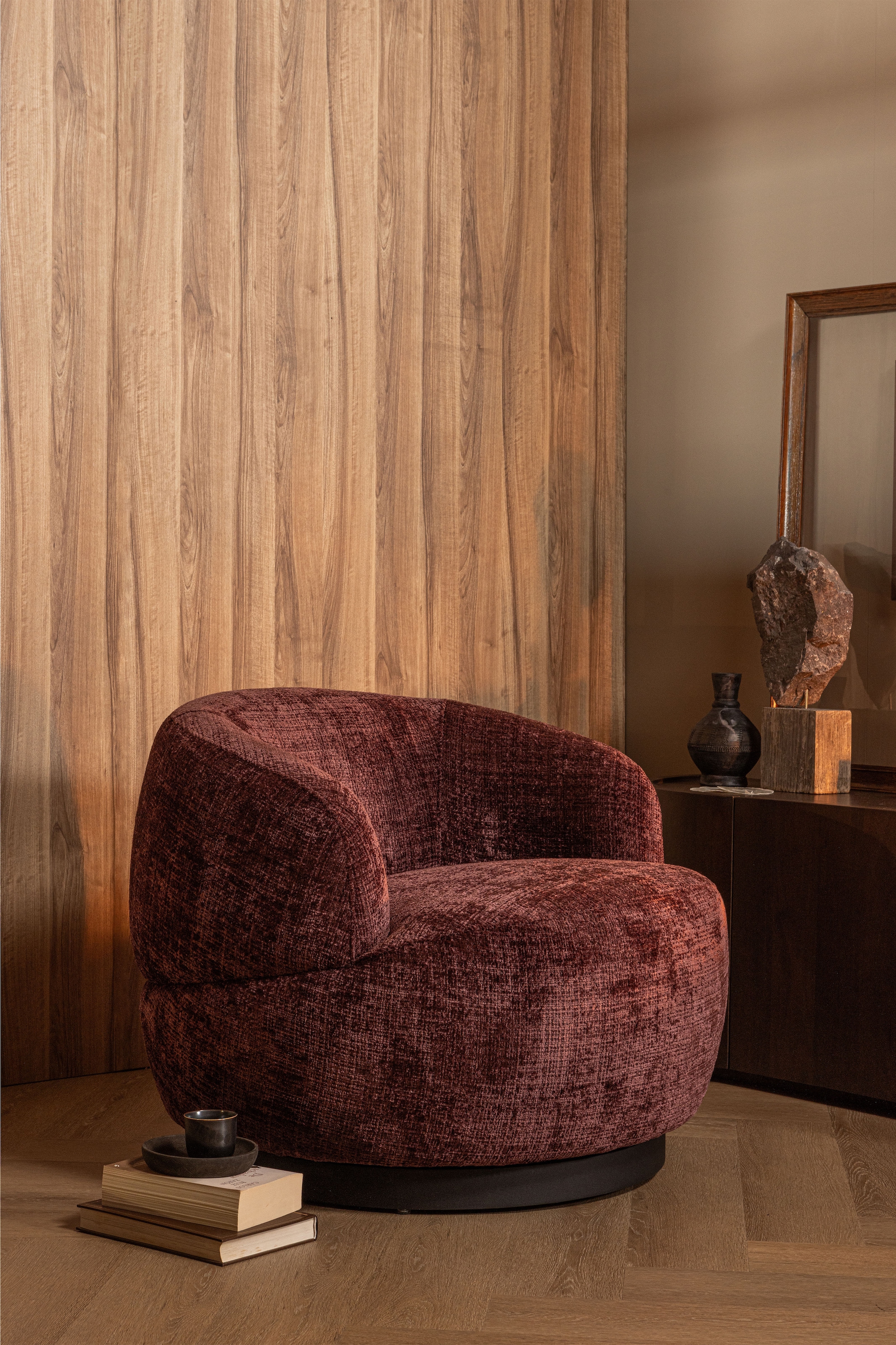WOOOD Drehsessel »Woolly«, runde Form, in jede Richtung drehbar! Breite 84 cm