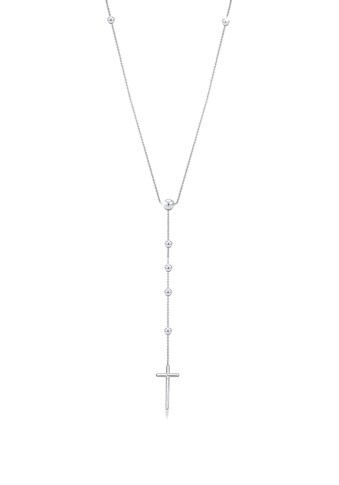 Kette mit Anhänger »Rosenkranz Kette Kreuz Taufe Religion 925 Silber«