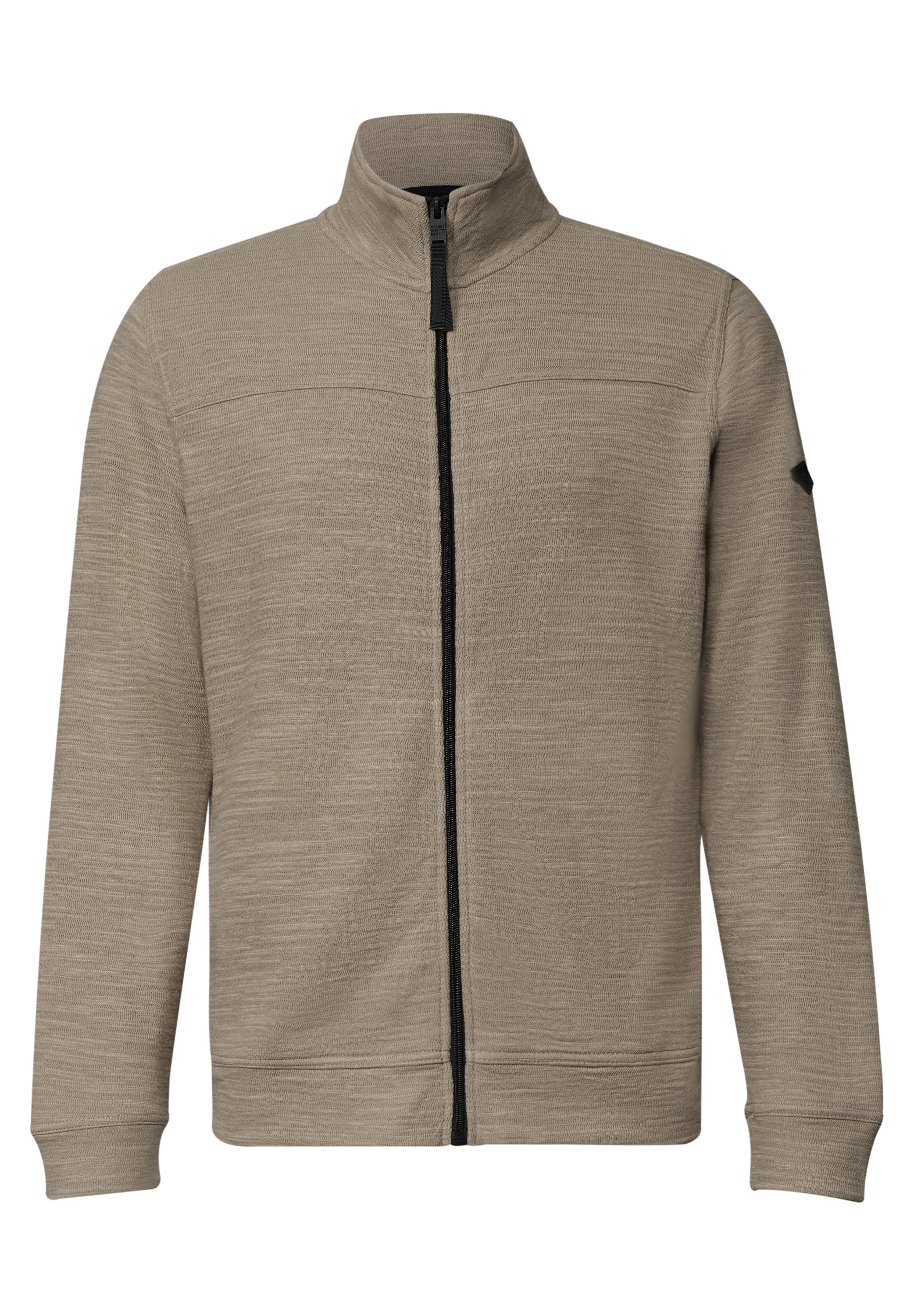 STREET ONE MEN Langarmshirt mit Stehkragen