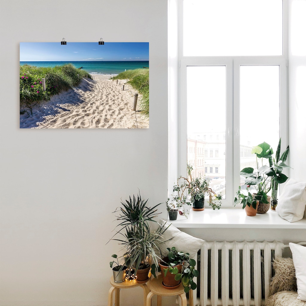 Artland Wandbild »Weg zum Strand an der Ostsee«, Strandbilder, (1 St.)