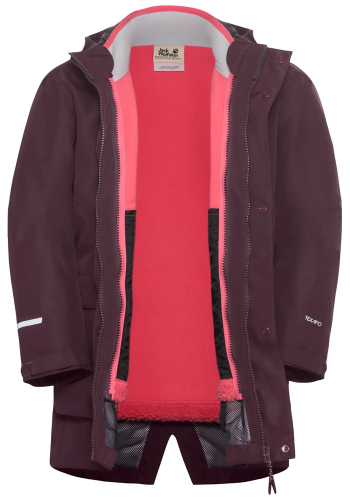 Jack Wolfskin 3-in-1-Funktionsjacke »3IN1 CANVEY KIDS«, mit Kapuze