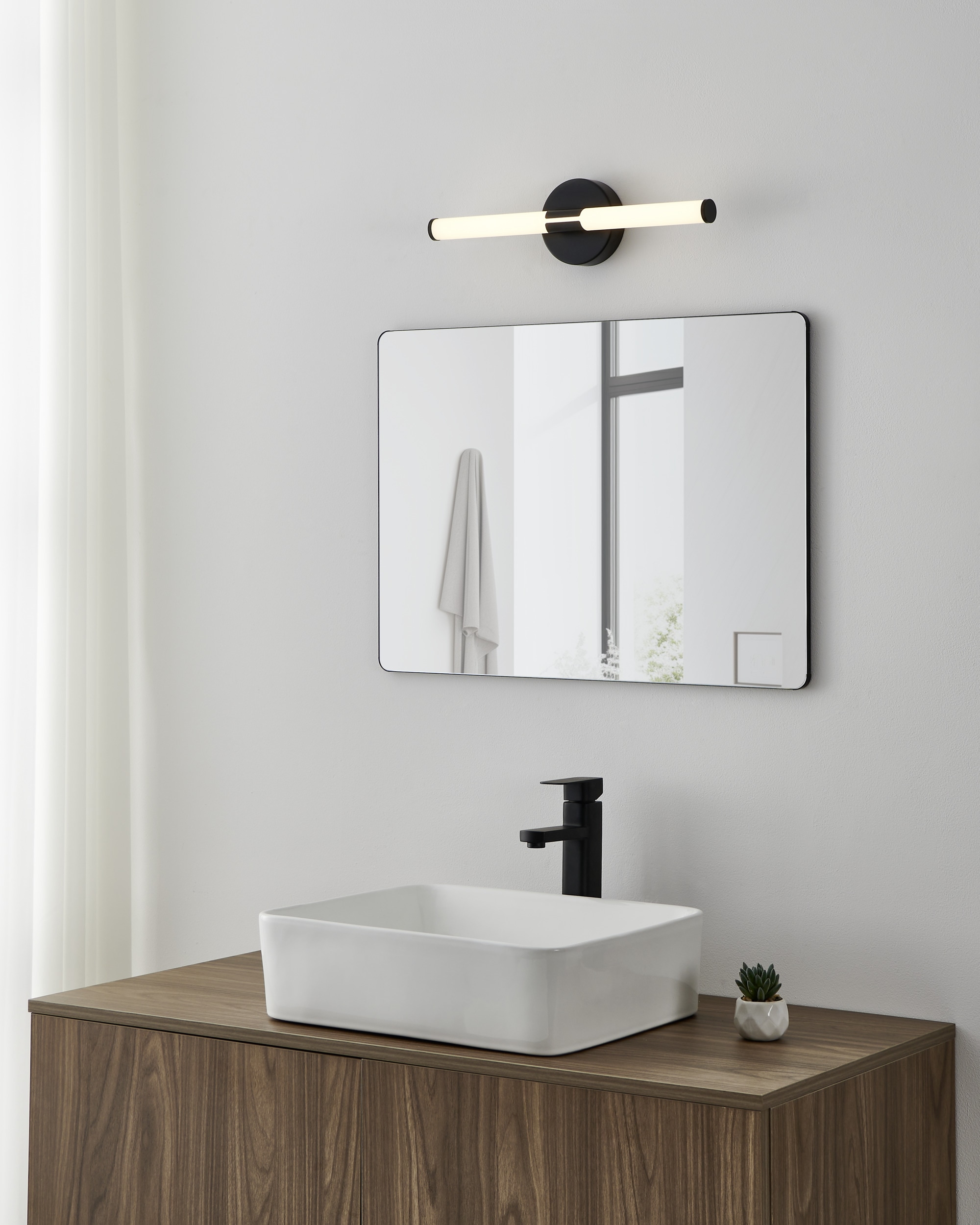 EGLO Spiegelleuchte »RAMOLA Spiegellampe - Stahl - LED - 7,5W - IP44« LED-Modul 1 Stk. Kaltweiß | Neutralweiß | Warmweiß