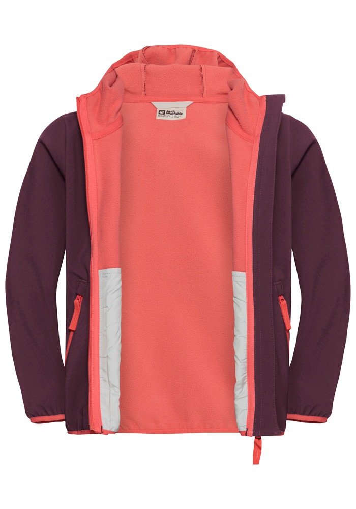 Jack Wolfskin Softshelljacke »FOURWINDS JACKET KIDS«, mit Kapuze