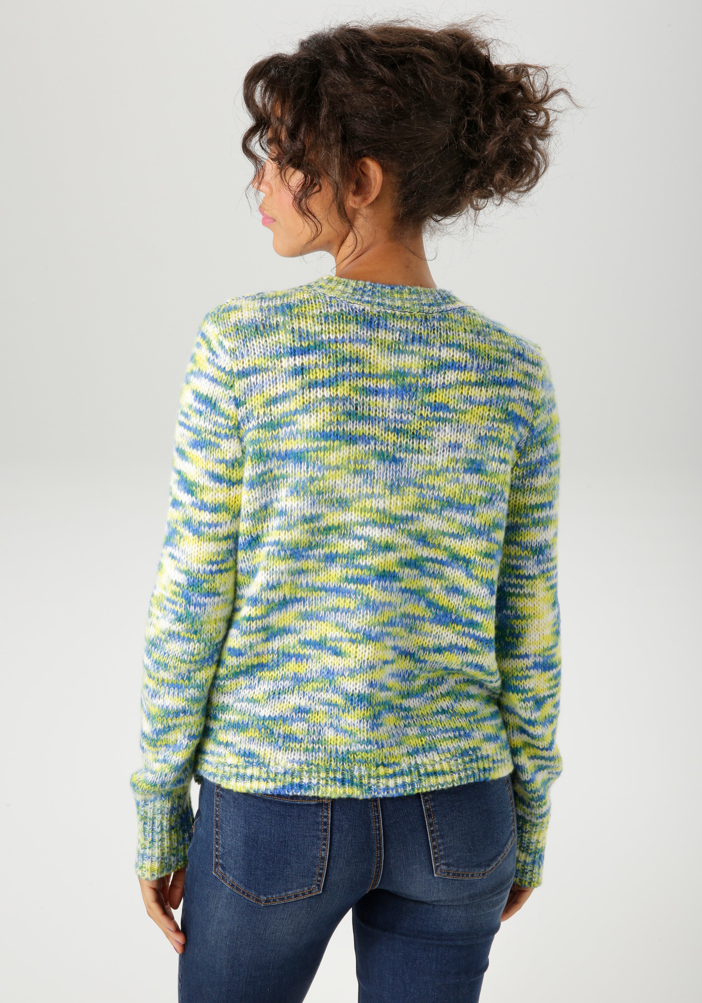 Aniston CASUAL Strickpullover, aus trendigem Multicolor-Garn -jedes Teil ein Unikat - NEUE KOLLEKTION