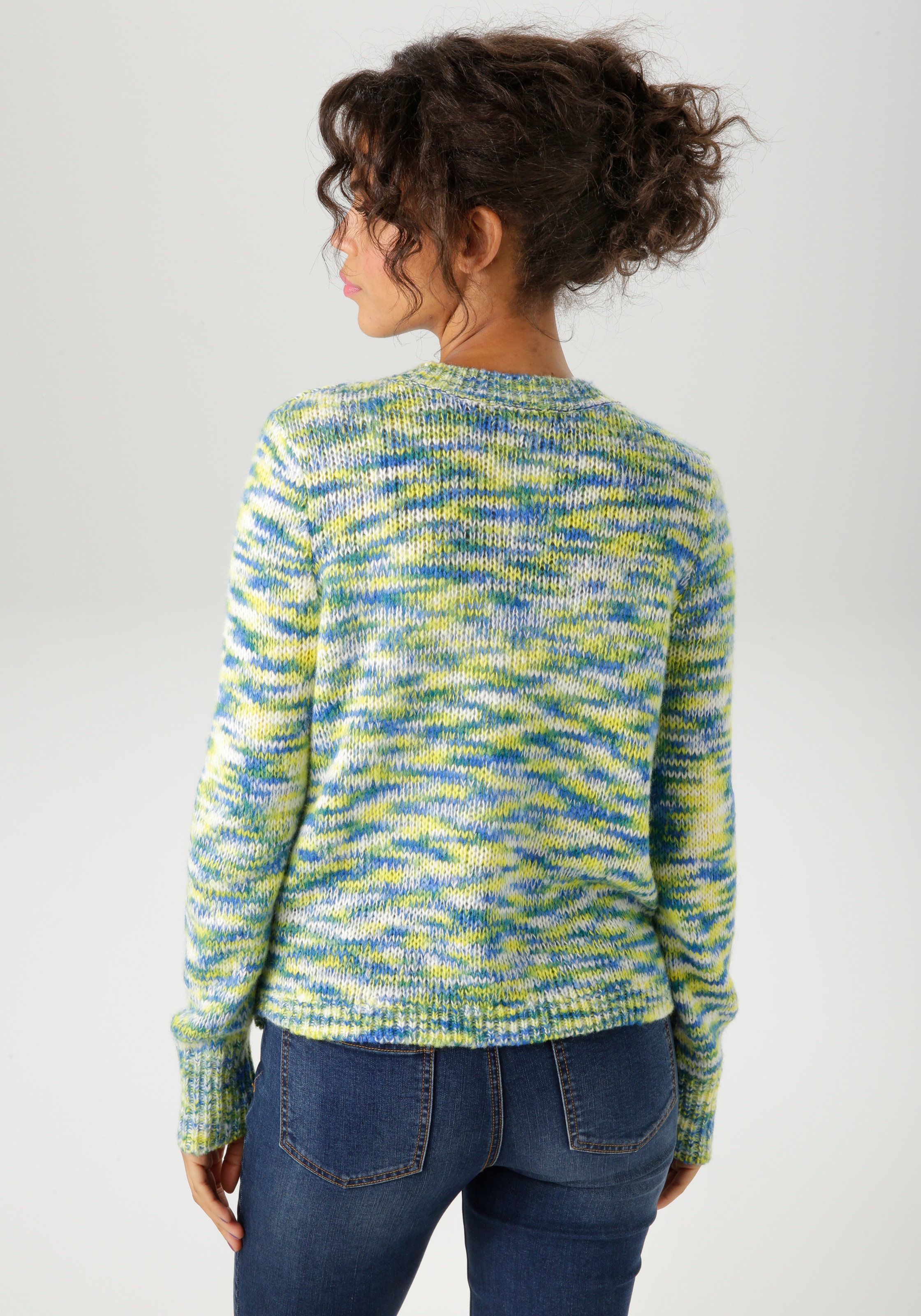Aniston CASUAL Strickpullover, aus trendigem Multicolor-Garn -jedes Teil ei günstig online kaufen