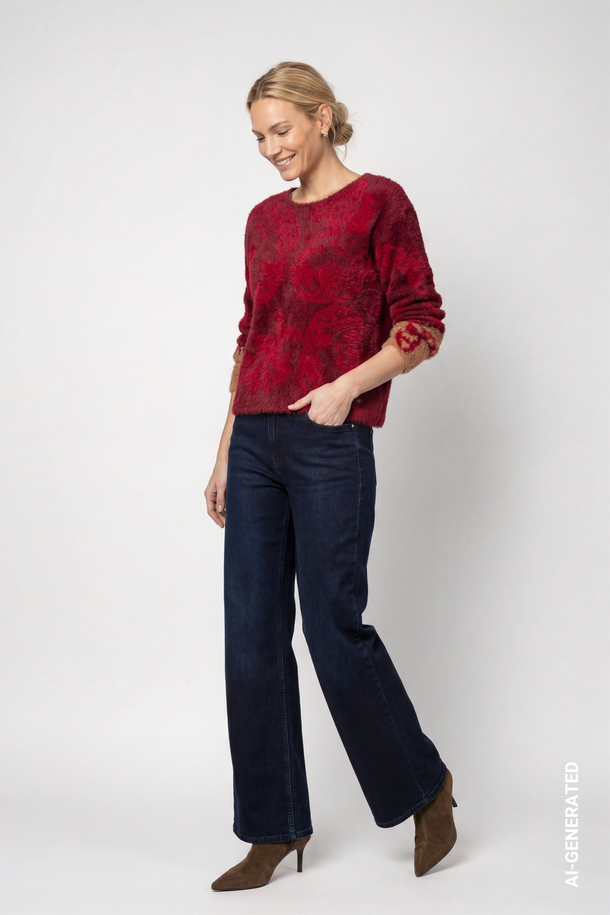 Monari Strickpullover »Pullover Paisley Jacquard« Regular fit mit Paisleymuster