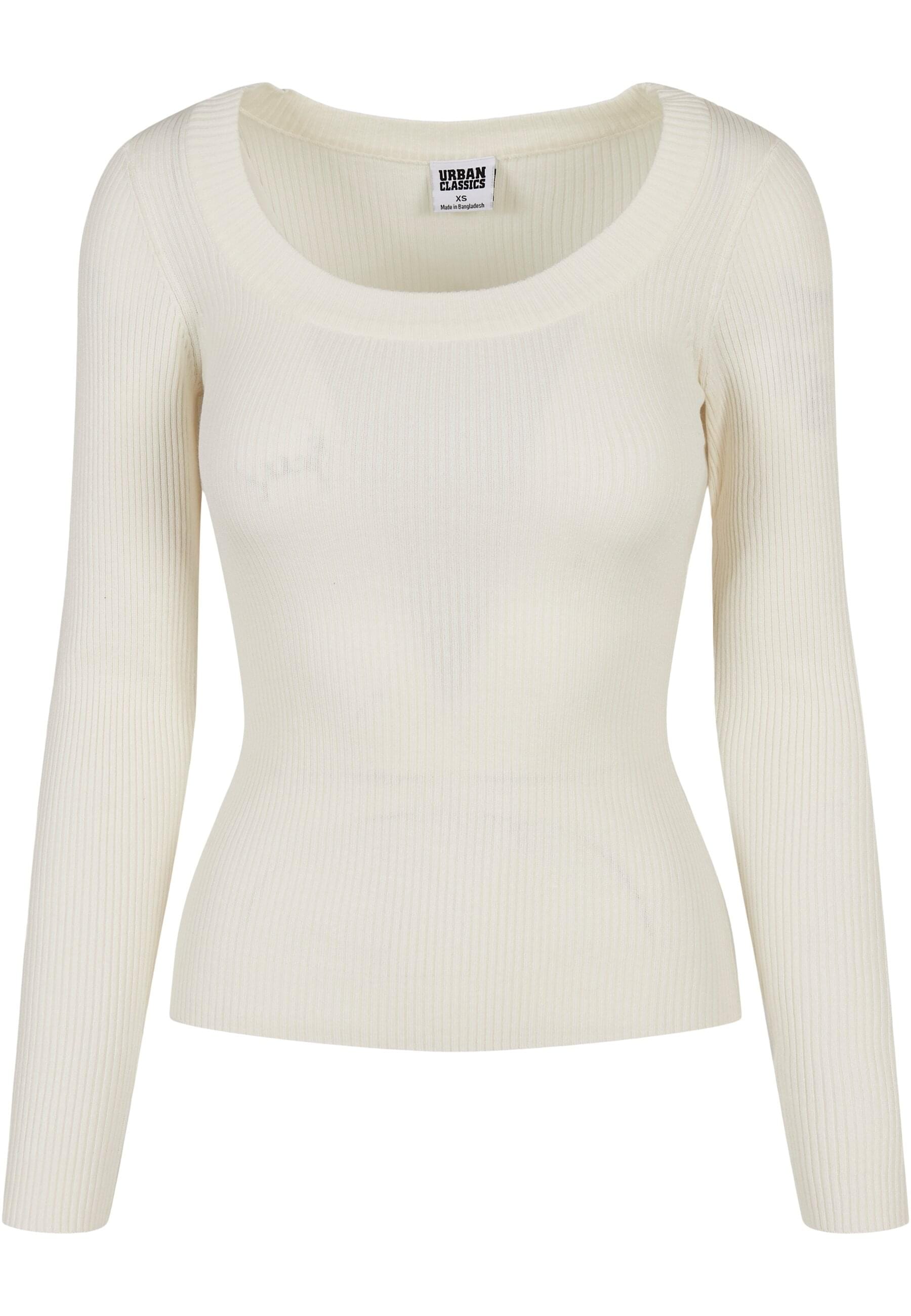 URBAN CLASSICS Rundhalspullover "Urban Classics Damen Ladies Wide Neckline Sweater"