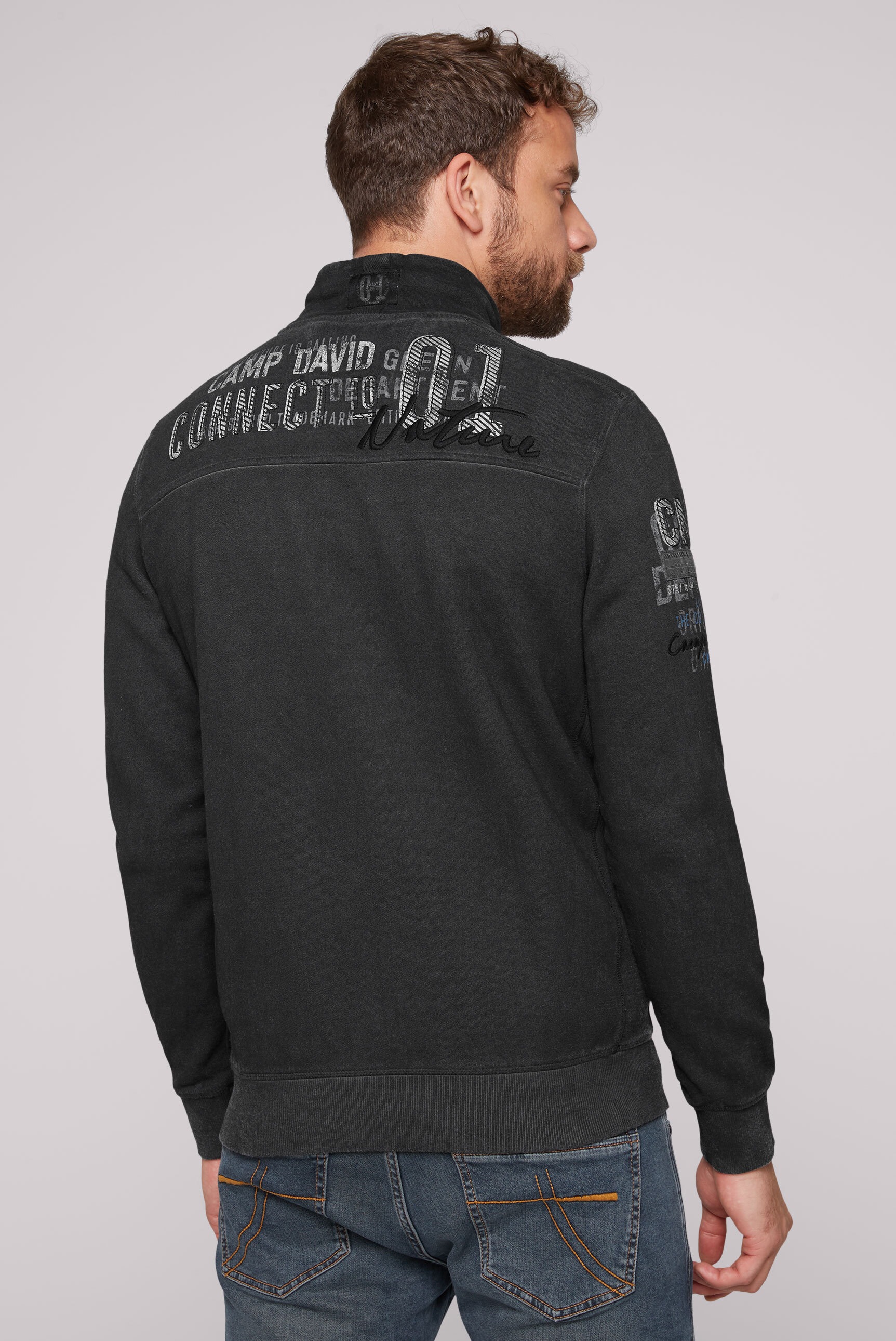 CAMP DAVID Sweatjacke, mit Baumwolle