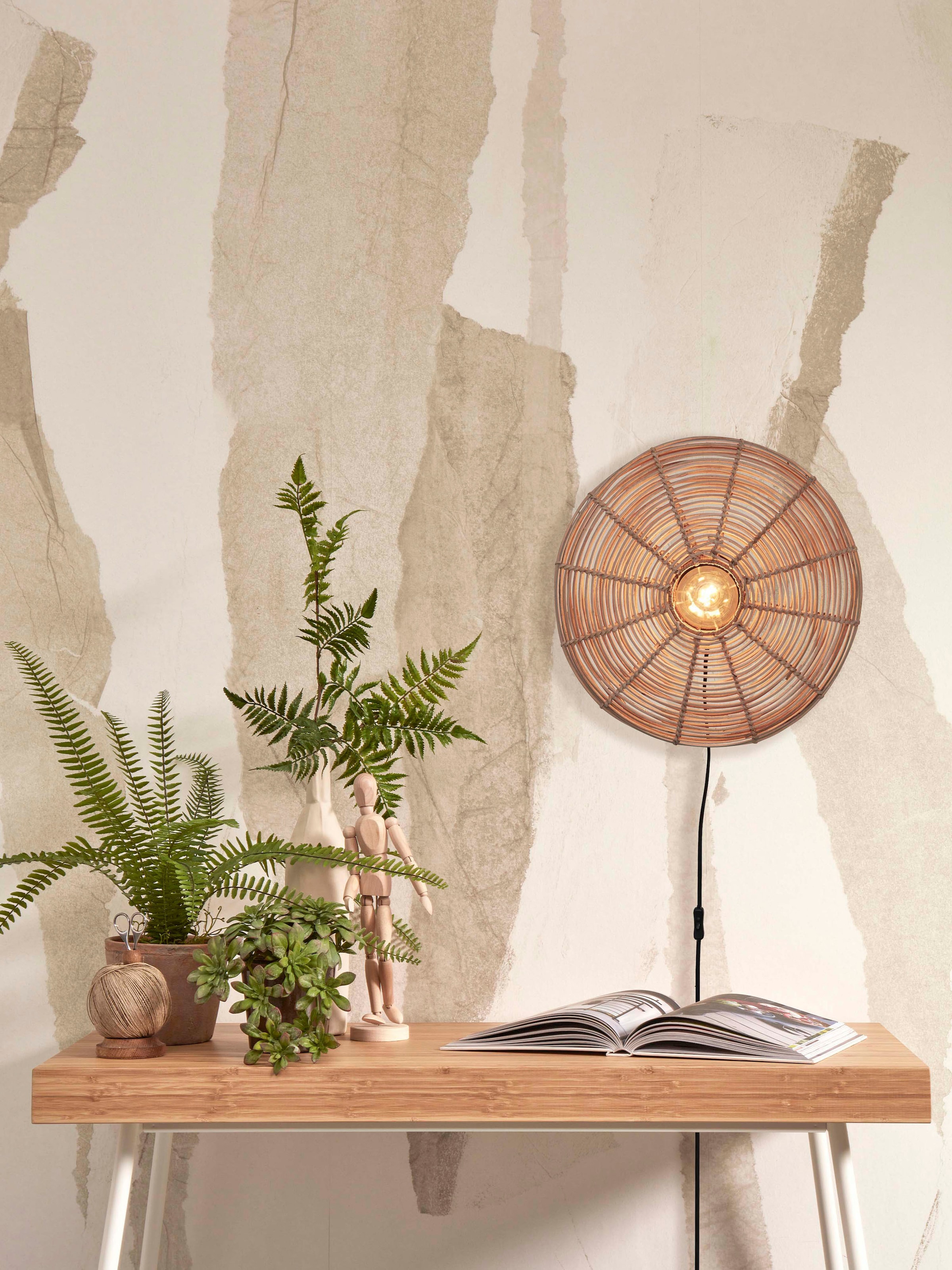 GOOD&MOJO Wandleuchte »TANAMI«, 1 flammig, Leuchtmittel E27 | ohne Leuchtmittel