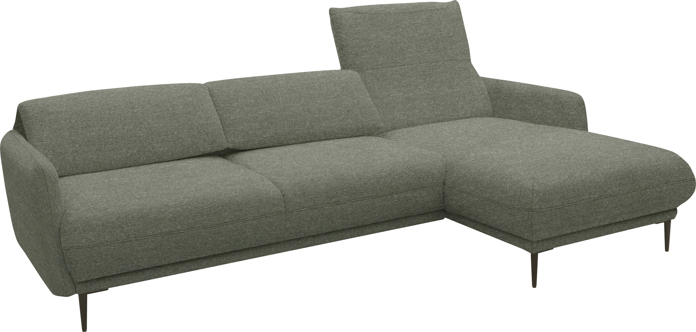 andas Ecksofa »Skovsende Sitzbreite 245 cm, Rückenlehne stufenlos hochklappbar für«, individuellen Sitzkomfort Kopfteilverstellung, L-Form