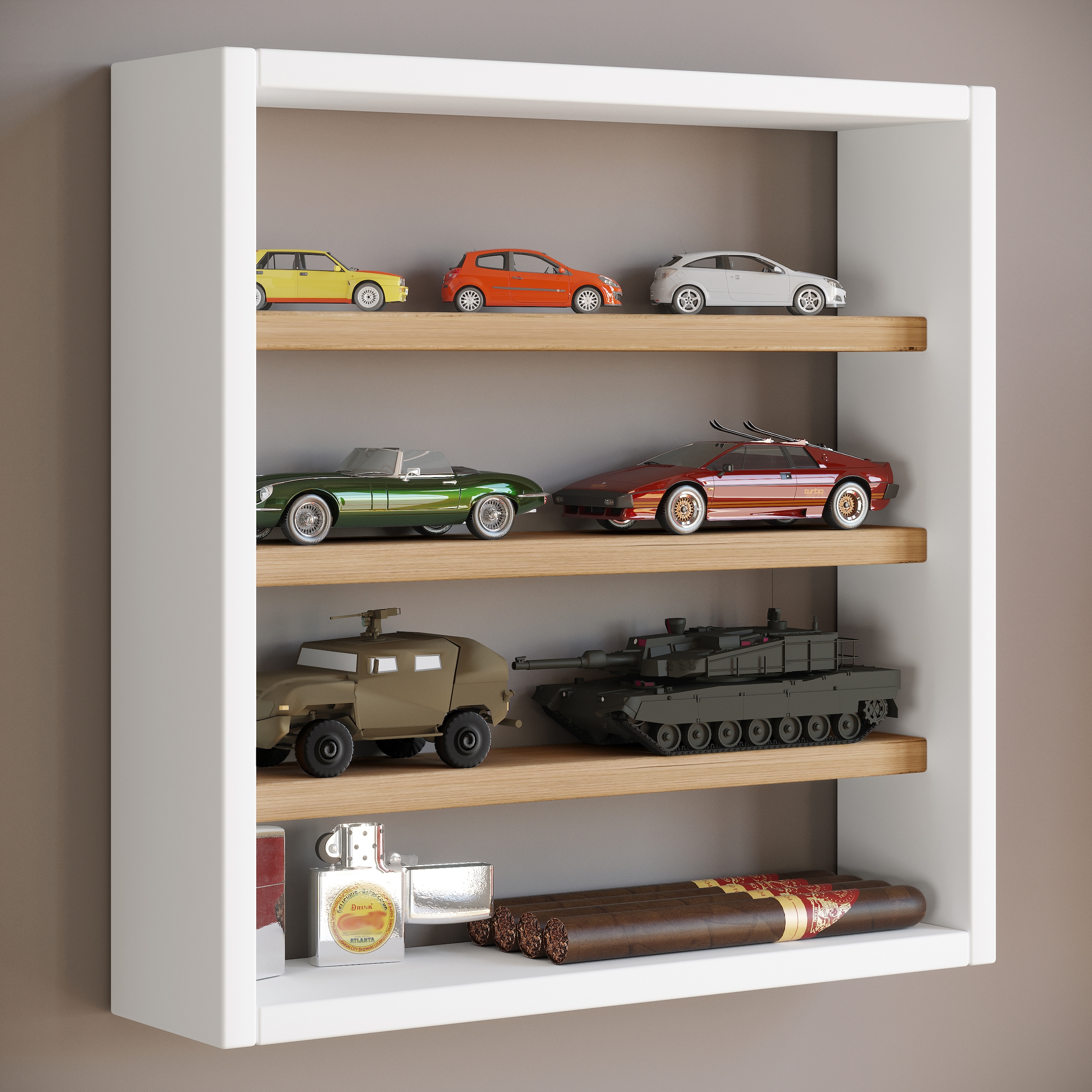 VCM Wandregal »Holz Wandregal Wandvitrine Regal Deko Osado S«