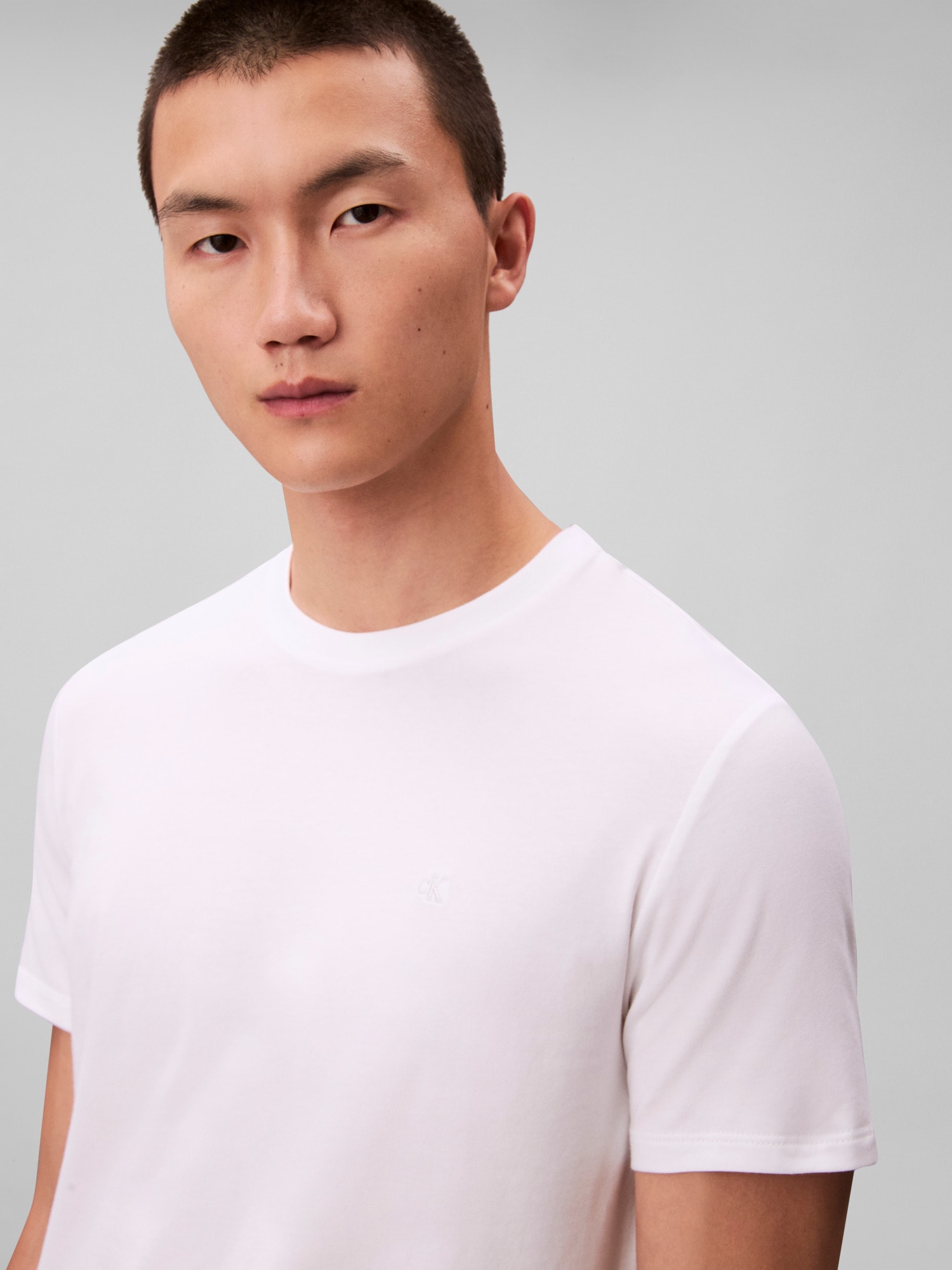 Calvin Klein T-Shirt »2 Pack SS STRETCH COTTON SLIM TEE« Packung, 2 Stk. Rundhalsausschnitt, slim fit