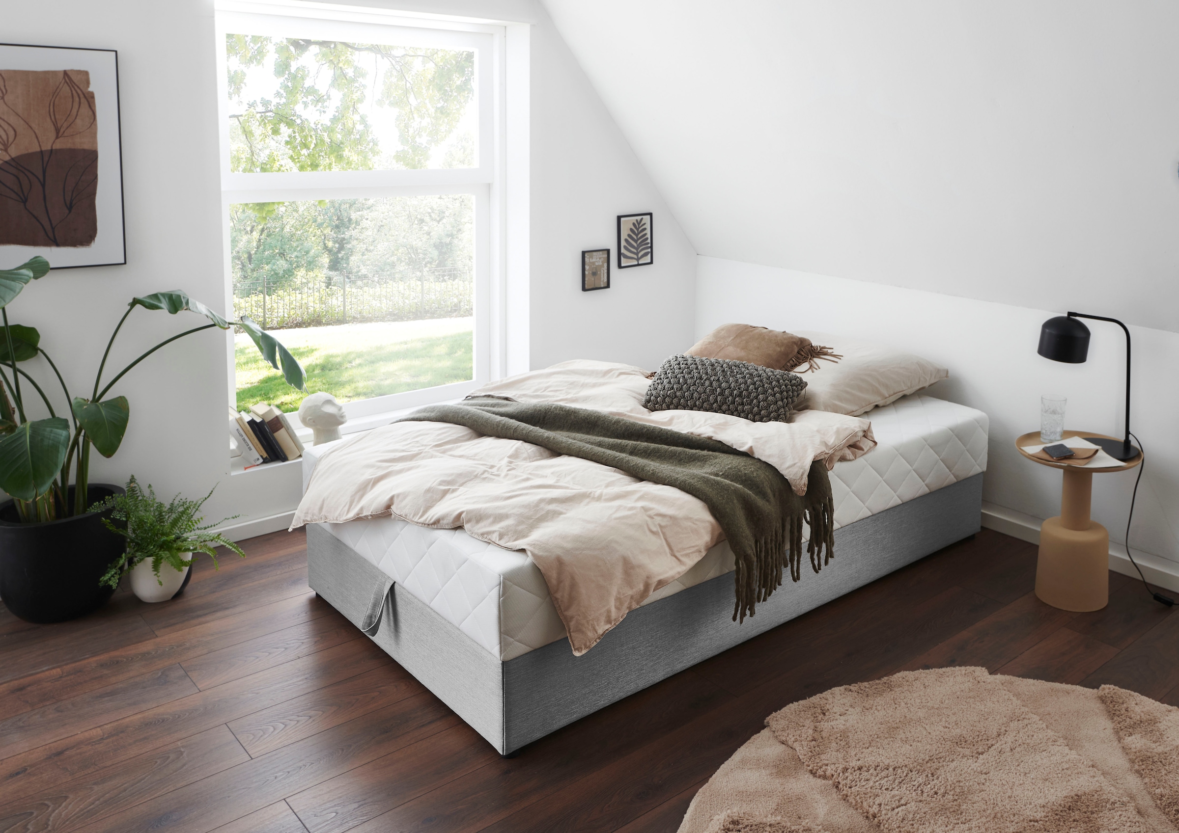 ATLANTIC home collection Boxbett »BELINA«, mit Taschenfederkernmatratze und geräumigem Bettkasten