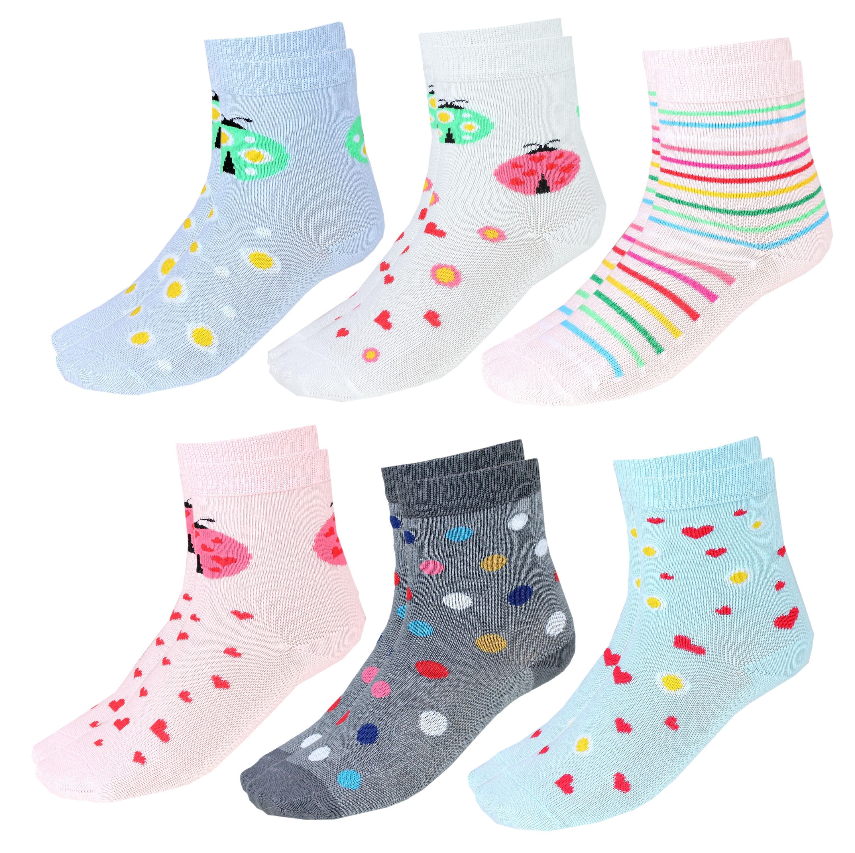 TupTam Kurzsocken "Socken Kinder Socken Mädchen Jungen Bunt Gemustert 6er Pack"