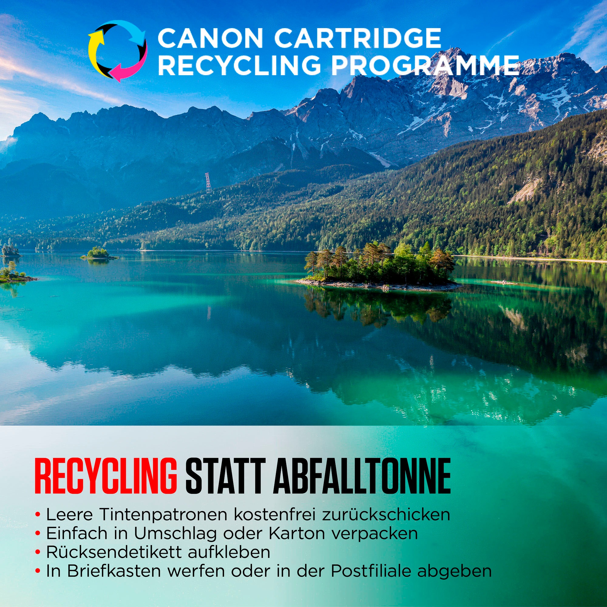 Canon Tintenpatrone »CLI-526 BK/C/M/Y + Fotopapier Value Pack«, (Packung)