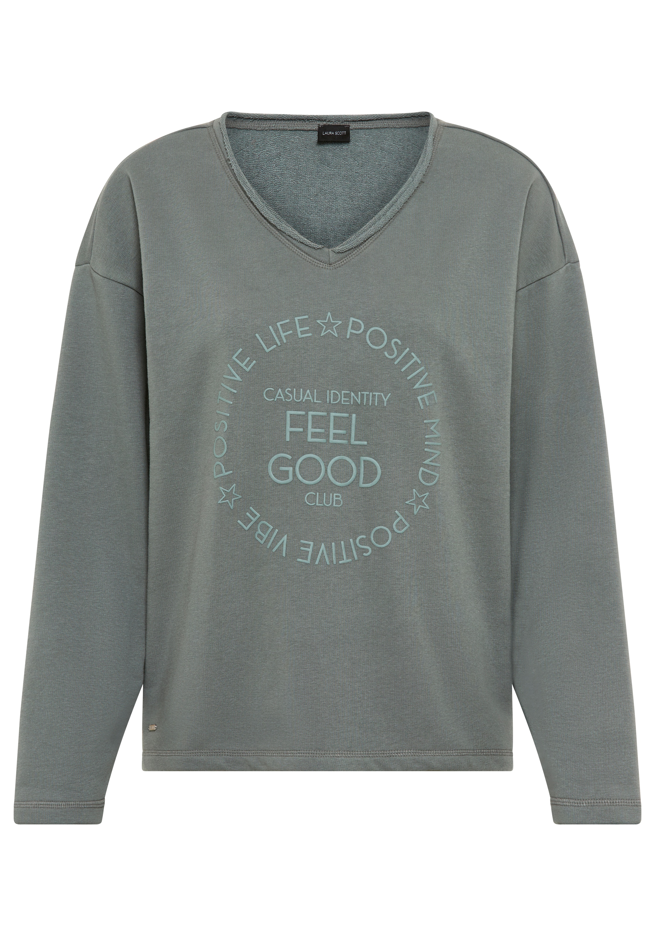 Laura Scott Longsweatshirt , mit Fransenkante
