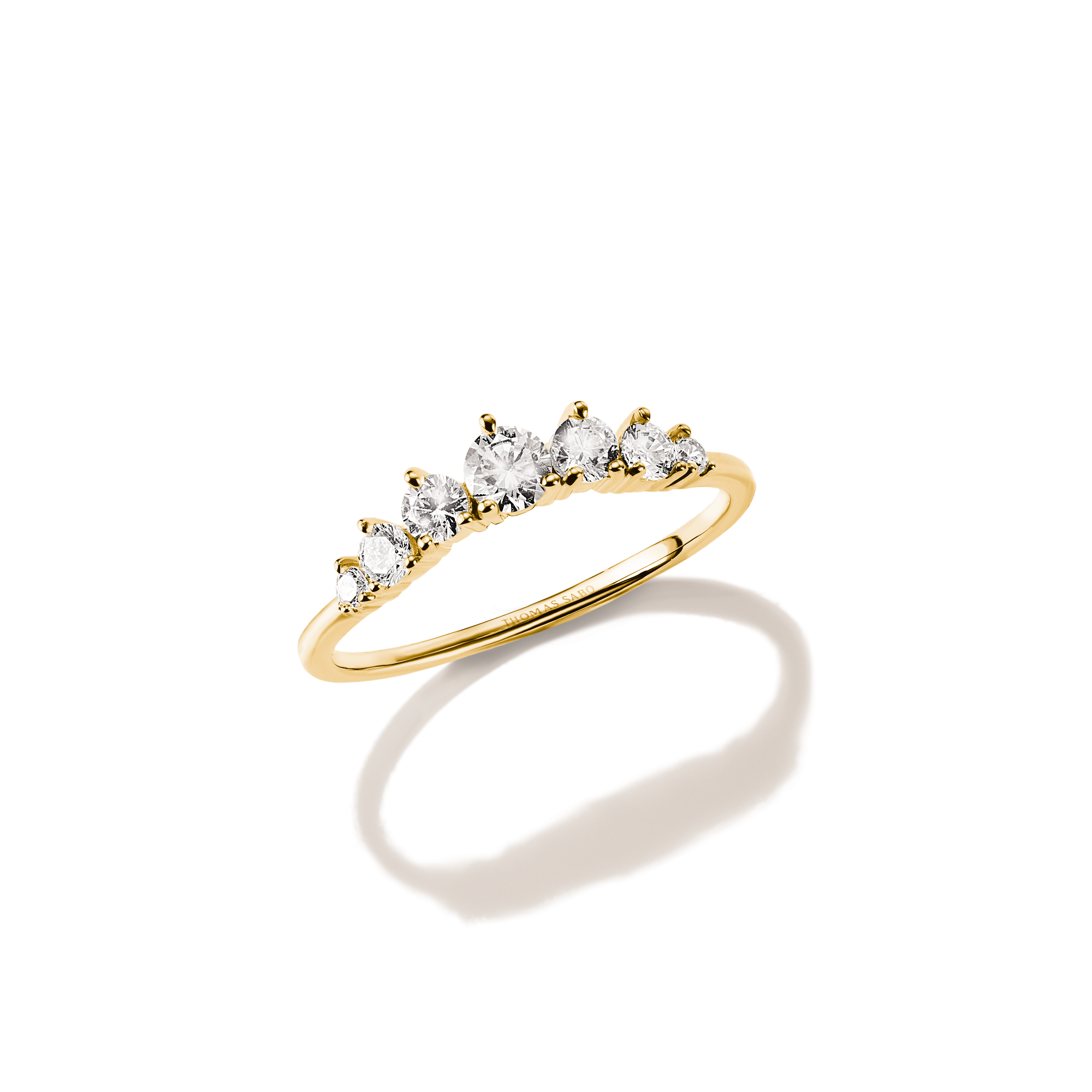 THOMAS SABO Fingerring »Midnight Sky Ring gelbgoldfarben« mit Zirkonia (synth.)