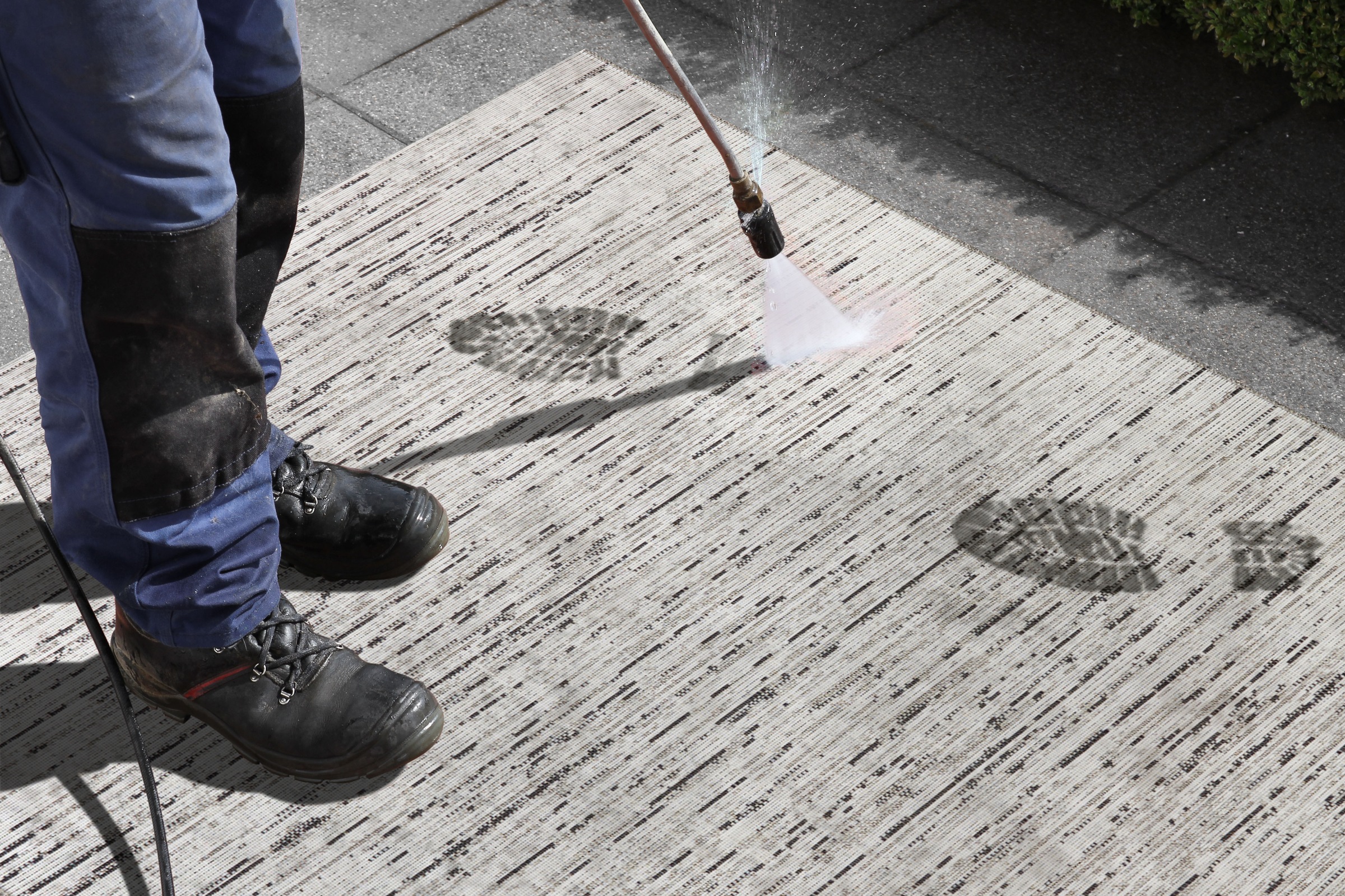ELLE DECORATION Teppich »Laval«, rechteckig, 3 mm Höhe, In-und Outdoor geeignet, Strapazierfähig und pflegeleicht, Flachgewebe