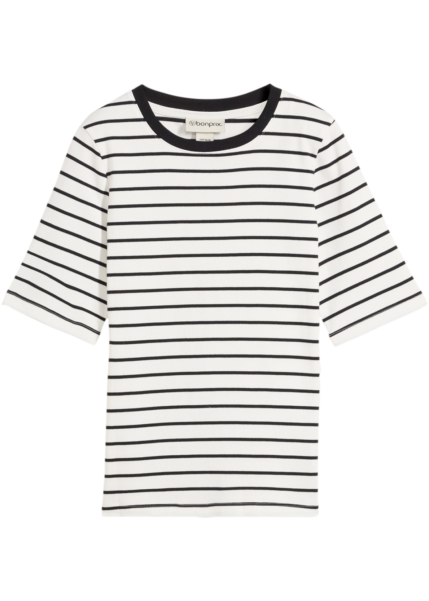 bonprix T-Shirt Halbarm, aus reiner Baumwolle