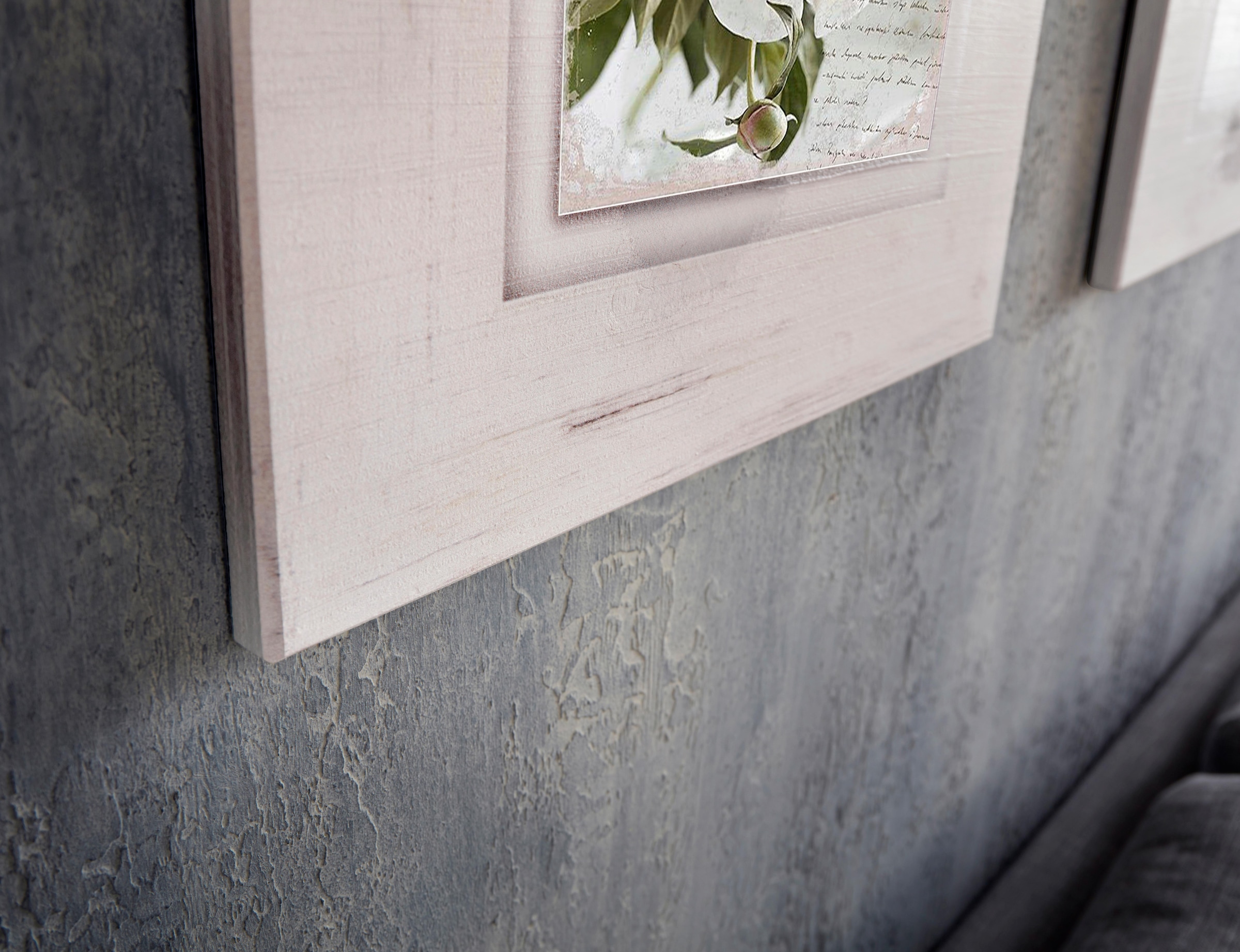 Home affaire Holzbild »Rosa Blume«, 40/40 cm