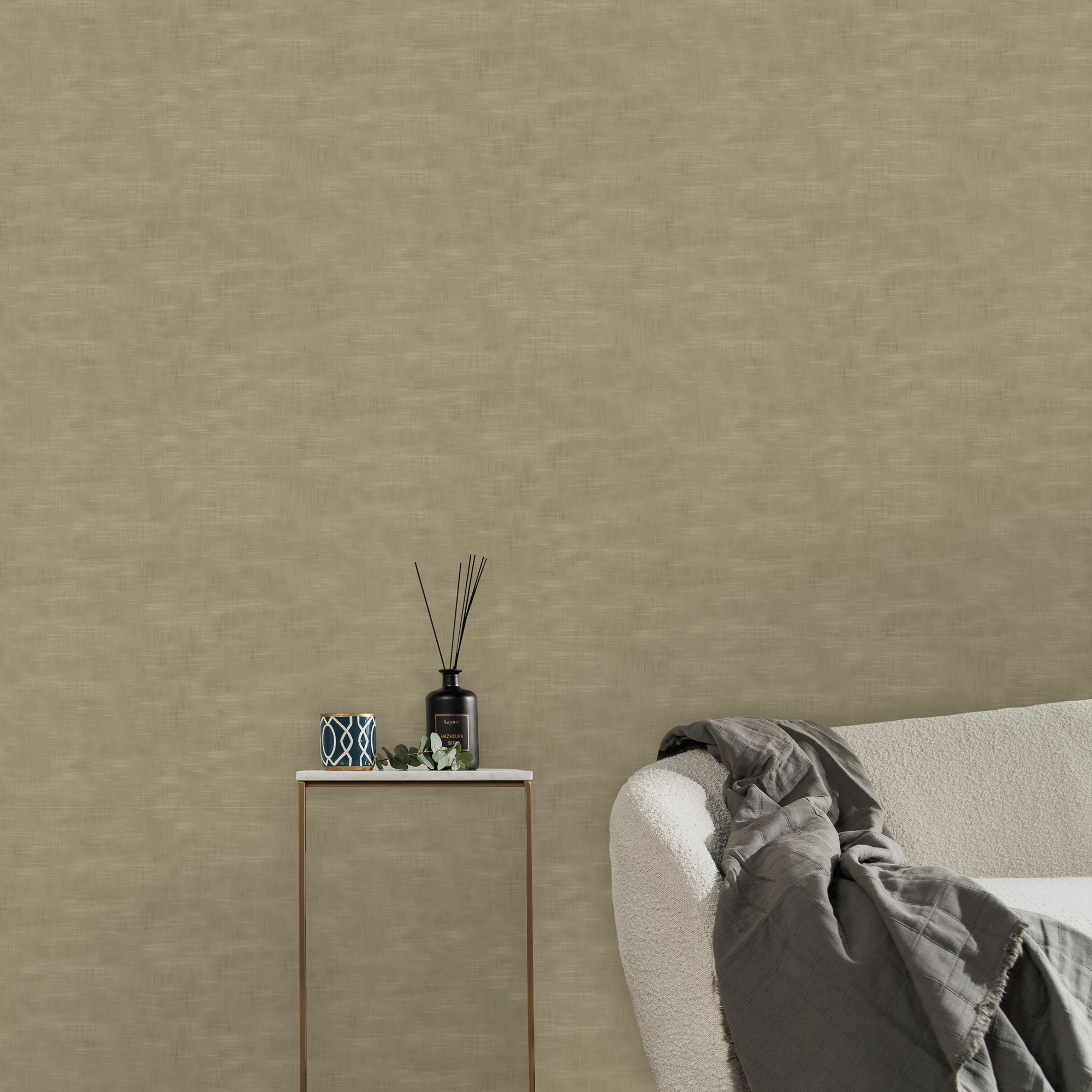 kayori Vliestapete »Taro« Leinenoptik glatt 10mx52cm (ca. 5m2)