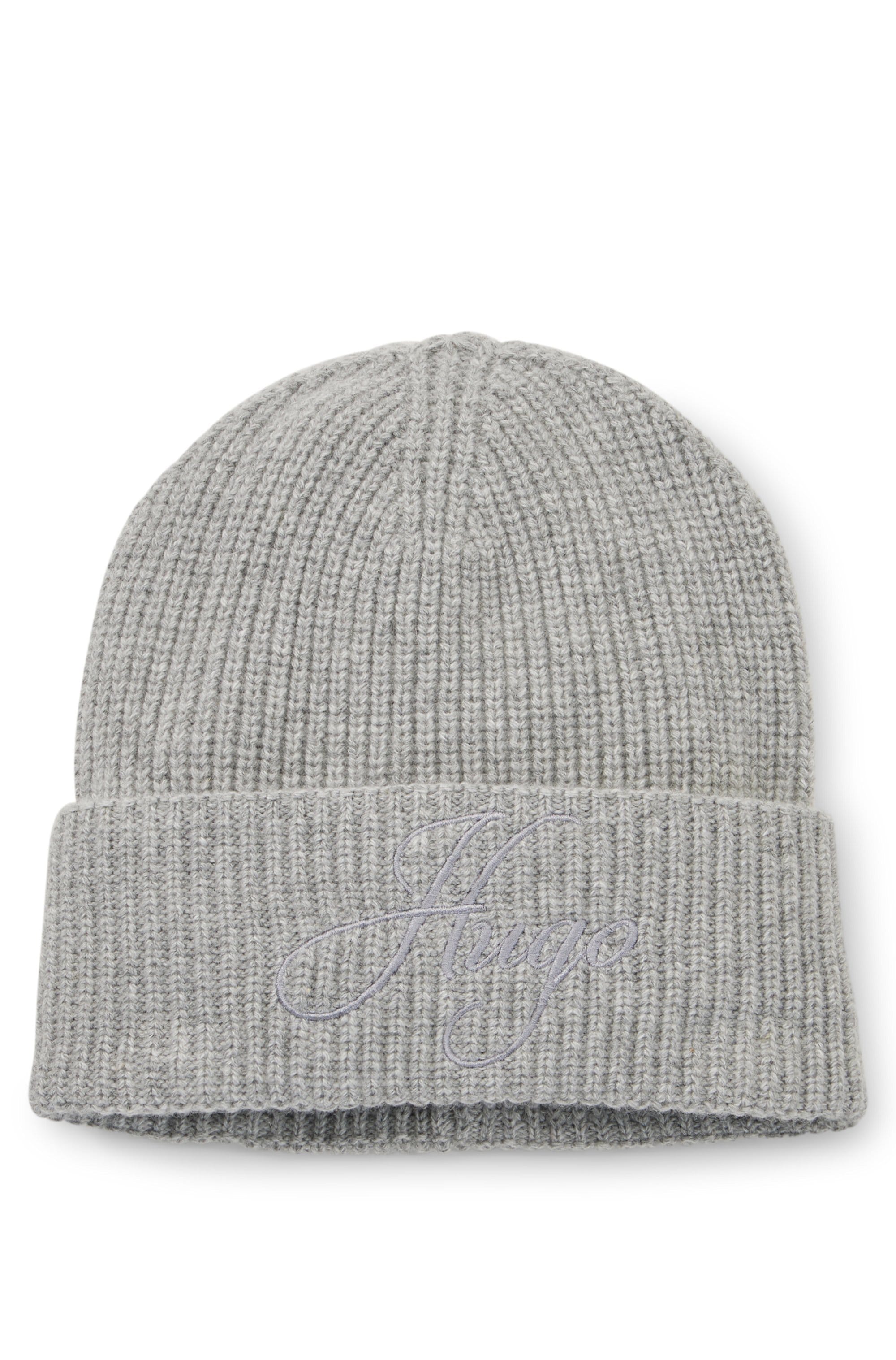 HUGO Strickmütze "Socialy 2.0 Hat" aus edlem Materialmix mit Woll- und Kaschmir-Anteil, unisex