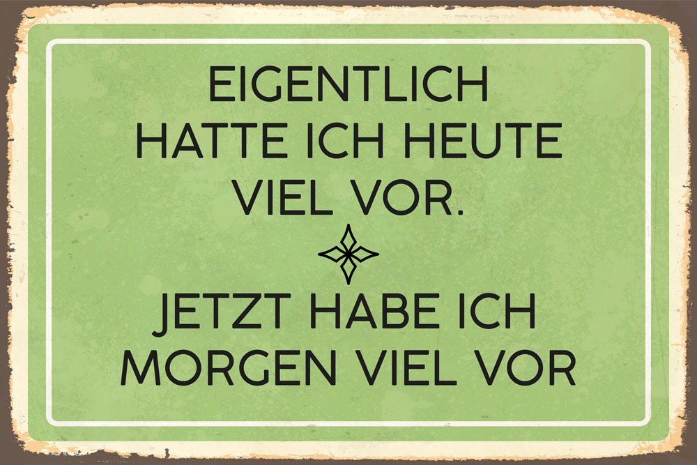 queence Metallbild "Viel vor" Sprüche 1 Stk. tlg. günstig online kaufen