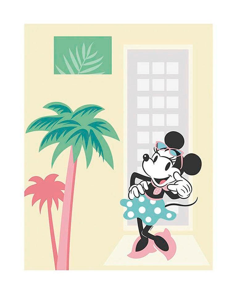 Komar Poster "Minnie Mouse Palms", Disney, (1 St.), Kinderzimmer, Schlafzimmer, Wohnzimmer