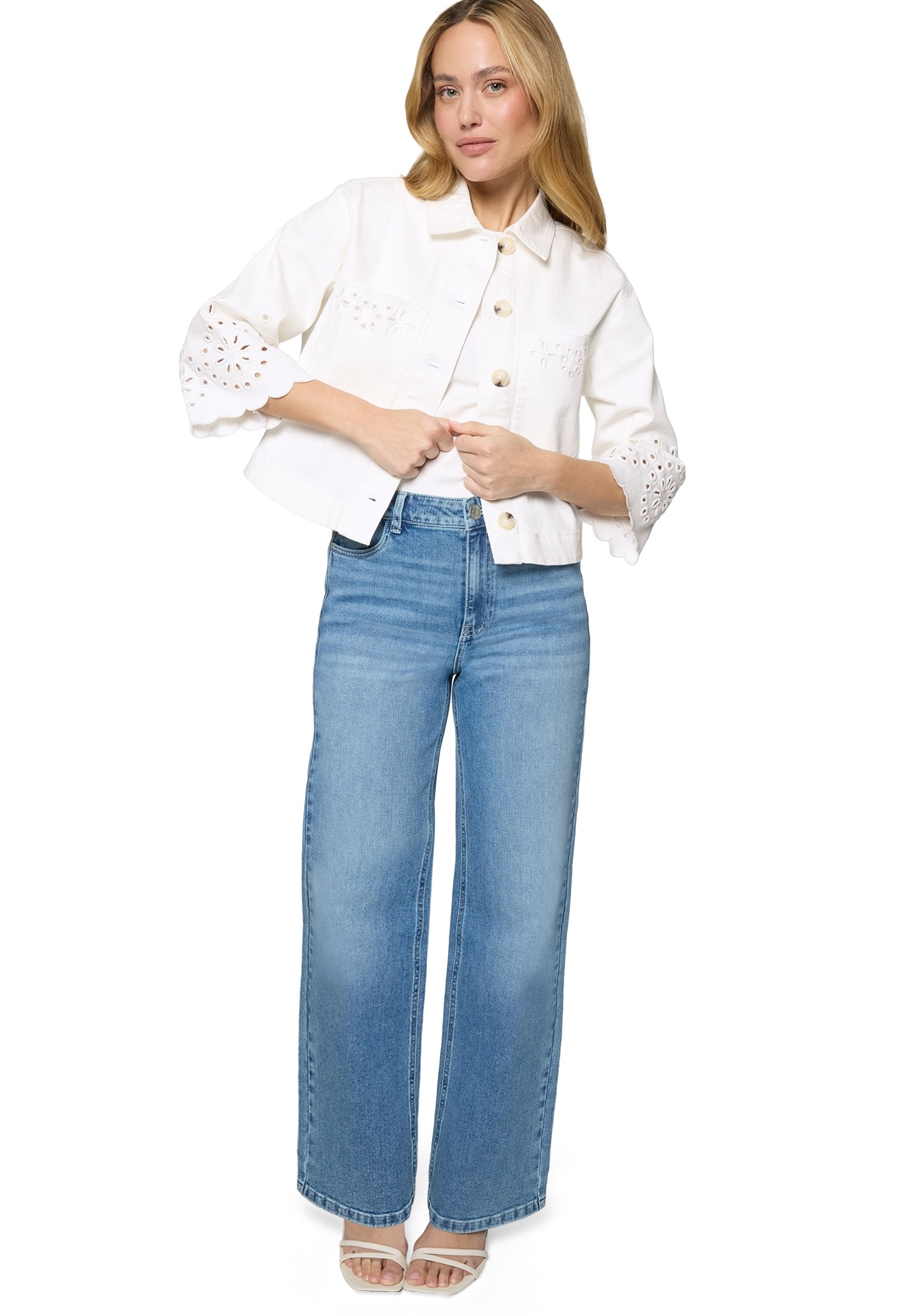 Zero Jackenblazer »Damen mit Lochmuster« Lochstickerei