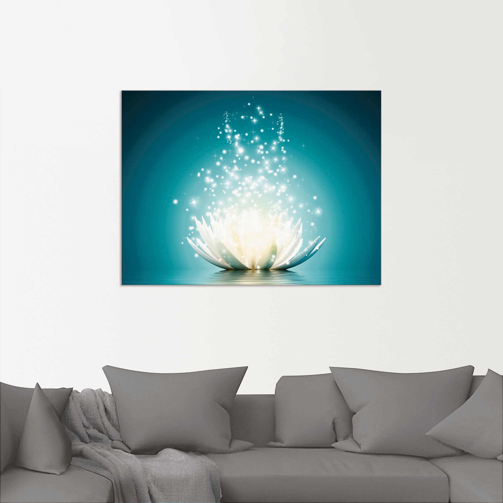 Artland Wandbild »Magie der Lotus-Blume«, Blumen, (1 St.), als Alubild, Outdoorbild, Leinwandbild, Poster, Wandaufkleber