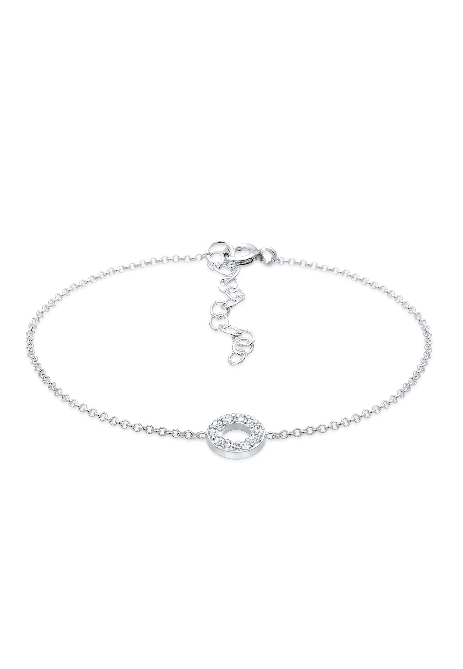 Elli Armband »Armkettchen Kreis 925 bestellen BAUR | Silber« Kristalle