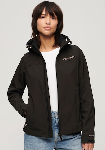 Softshelljacke »SU-HOODED SOFTSHELL JACKET«, mit Kapuze