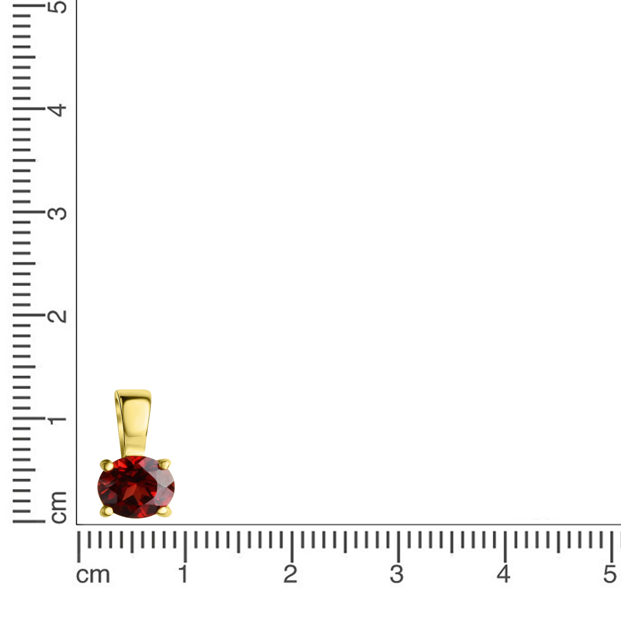 Vivance Kettenanhänger »925-Sterling Silber vergoldet Granat«