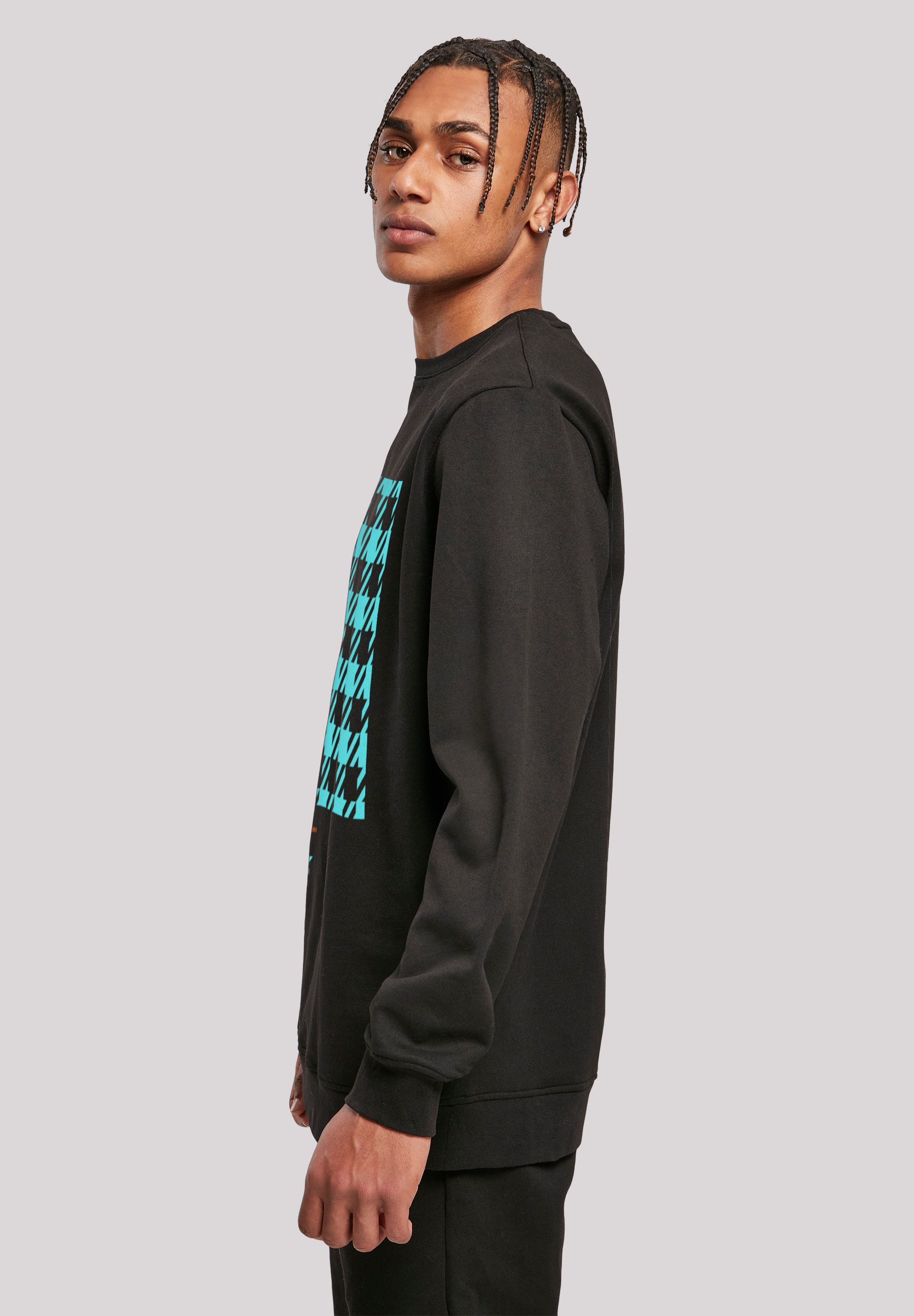 F4NT4STIC Kapuzenpullover »Hahnentritt Karo blau« Print