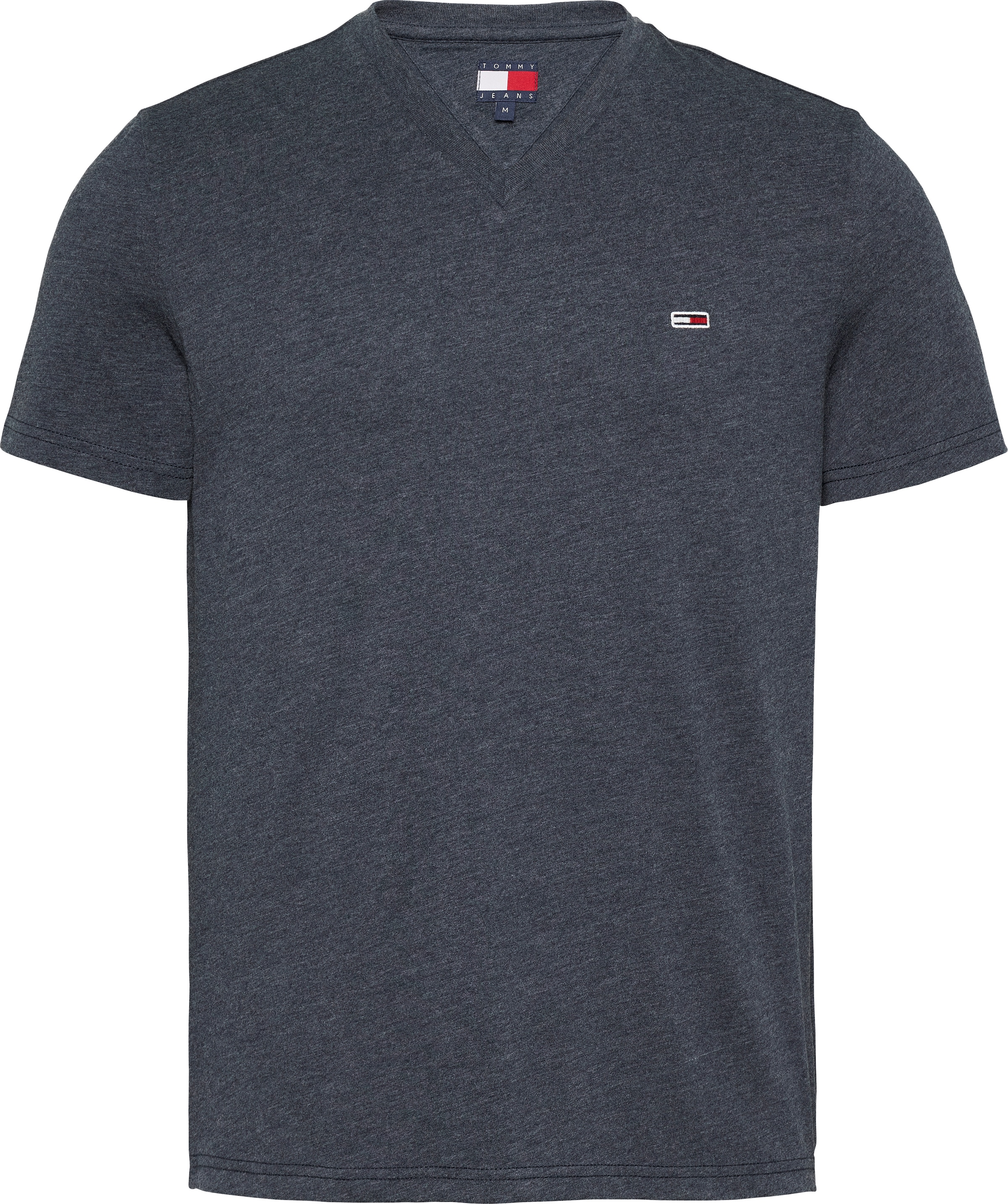 Tommy Jeans T-Shirt »TJM XSLIM JASPE VNECK TEE EXT«, in Melange-Optik