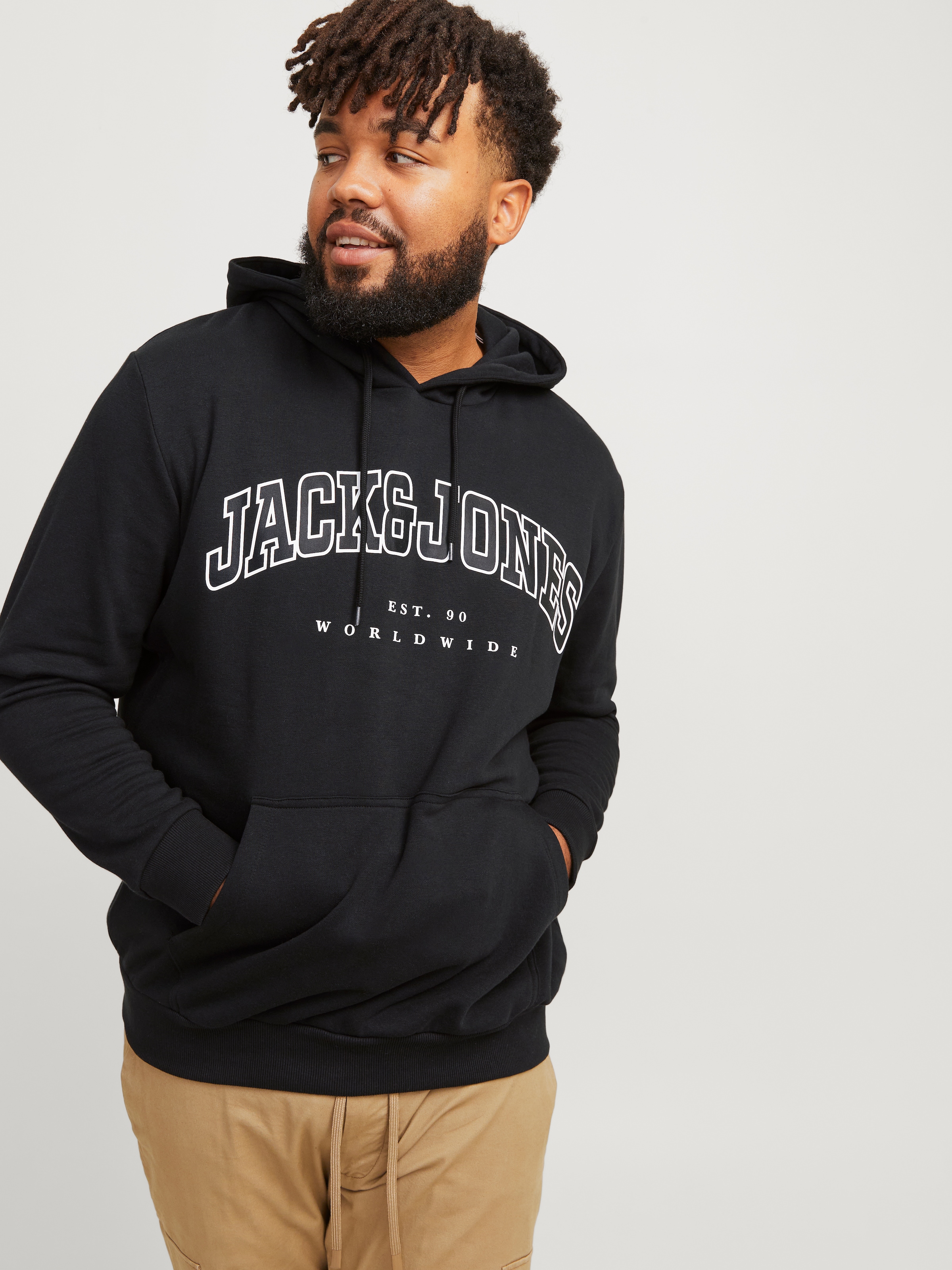 Jack & Jones PlusSize Hoodie "JJECALEB VARSITY SWEAT HOOD NOOS PLS" günstig online kaufen