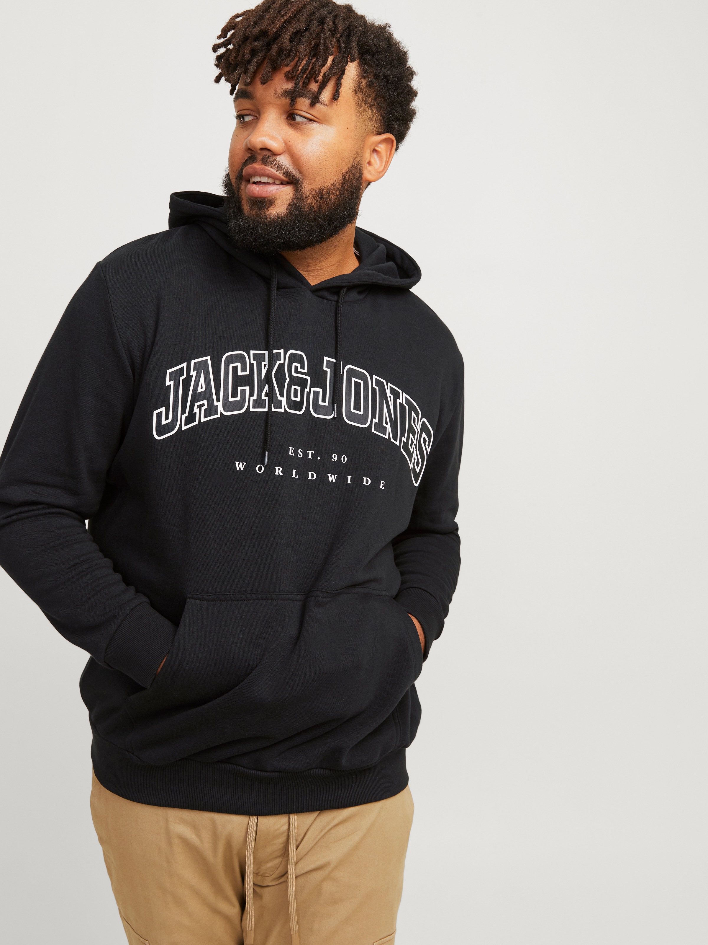 Jack & Jones PlusSize "JJECALEB VARSITY SWEAT HOOD NOOS PLS" günstig online kaufen