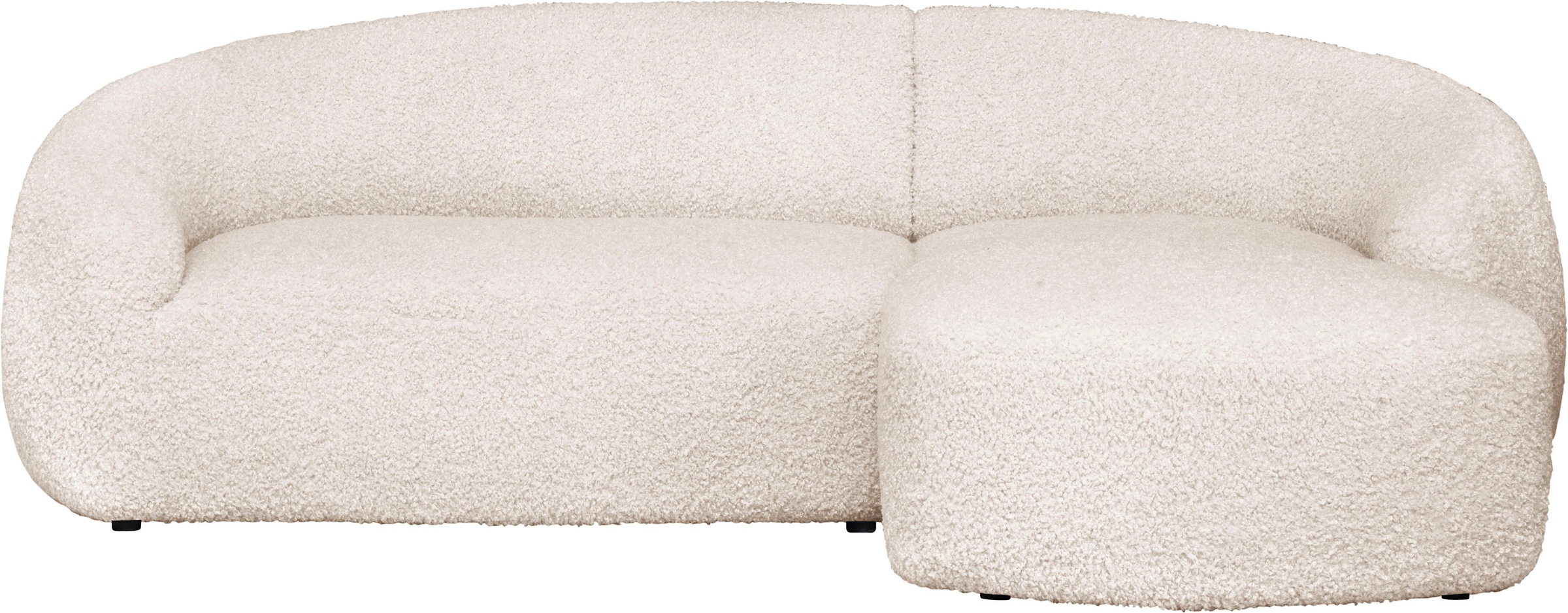 LeGer Home by Lena Gercke Ecksofa »YANI L-Form, Designersofa, organische Form, Maße B/T/H: 255/170/81 cm«, mit Wellenunterfederung, auch in Bouclé, Recamiere rechts/links