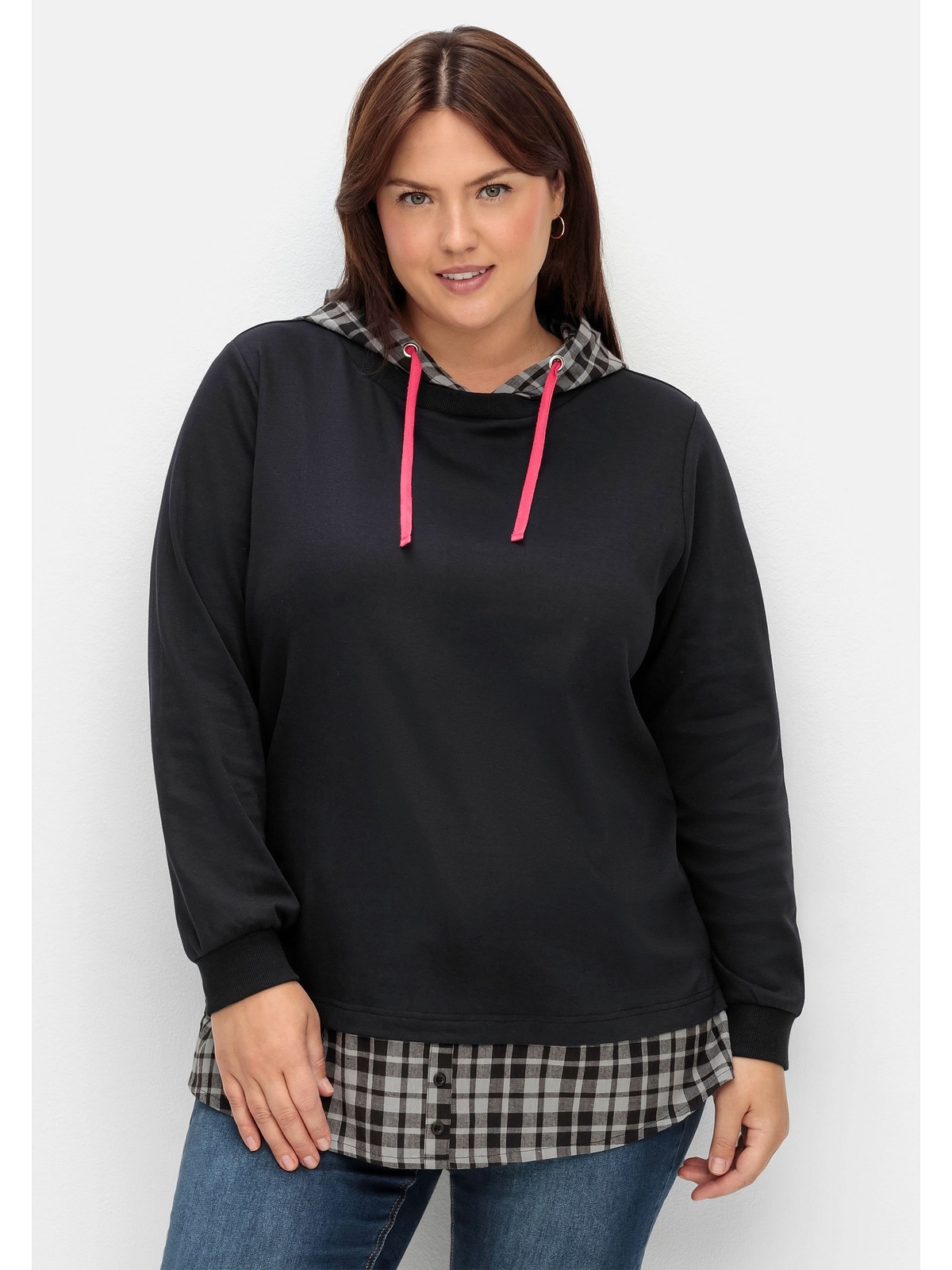 Sheego Sweatshirt »Große Größen«, mit Bluseneinsatz