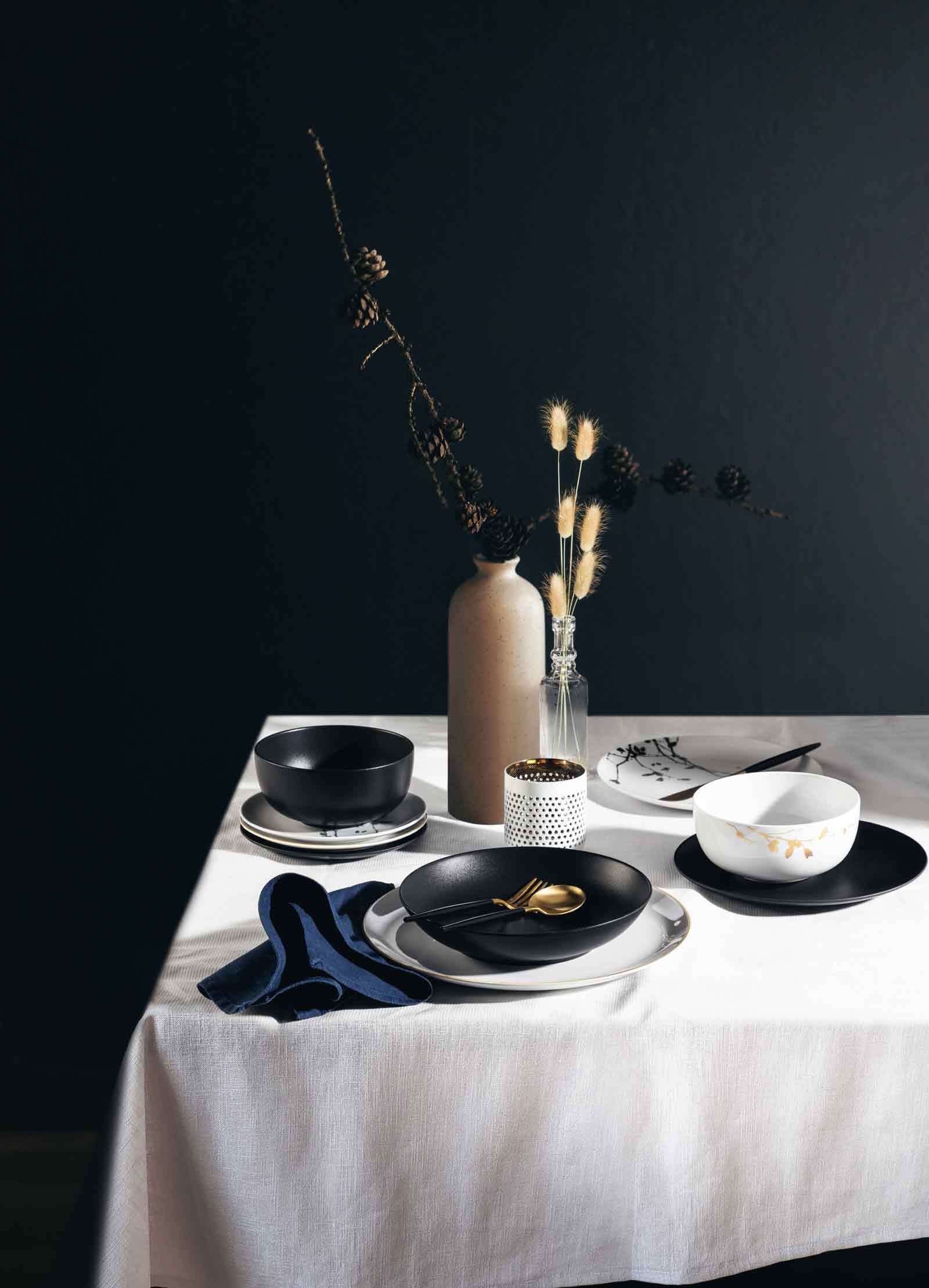 Seltmann Weiden Suppenteller »Suppenteller Liberty Velvet Black ø 21,2 cm 6er Set schwarz«