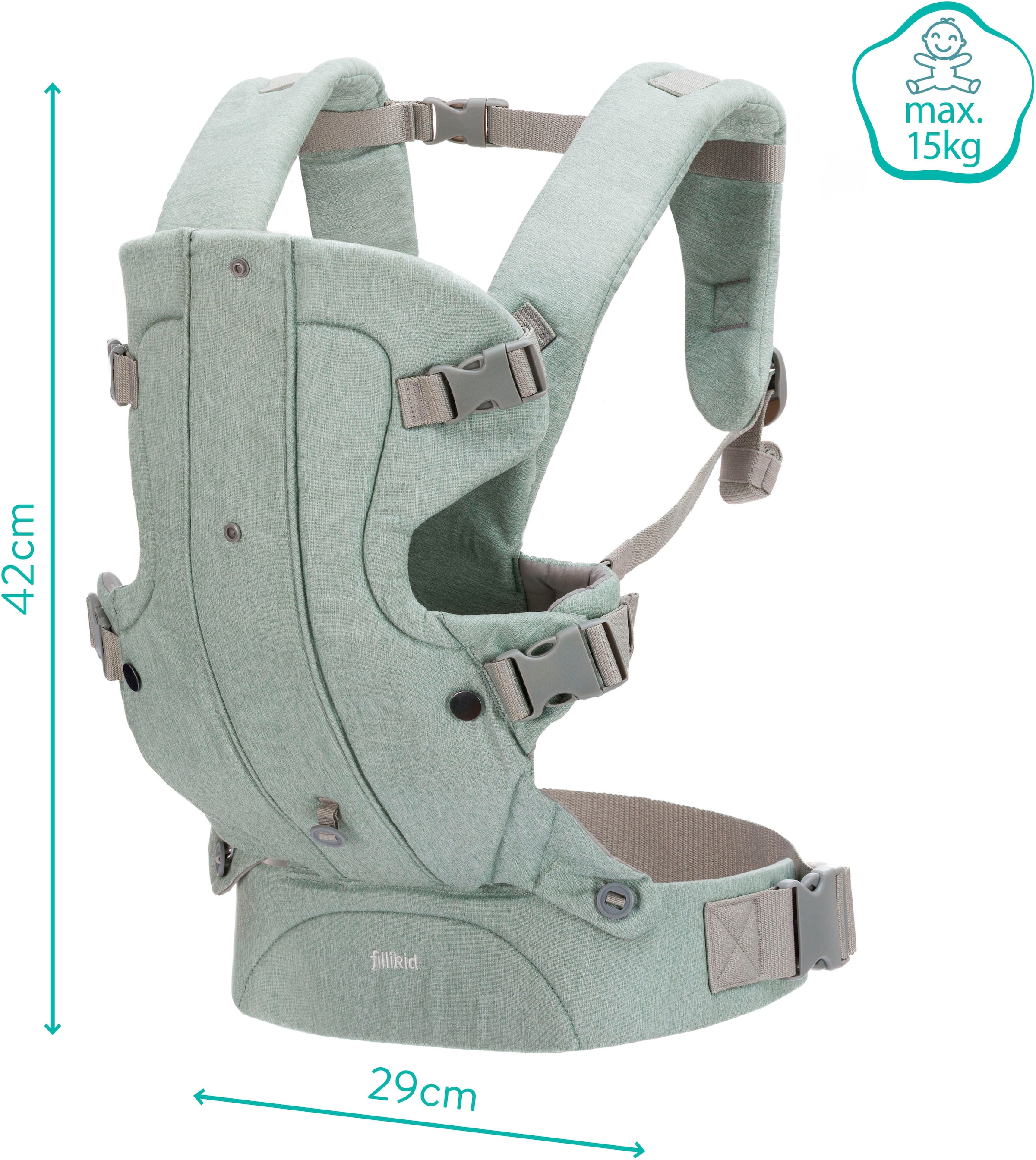 Fillikid Bauchtrage »WALK« bis 15 kg