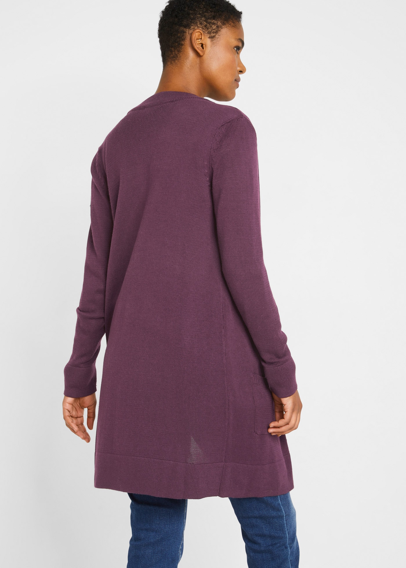 bonprix Longstrickjacke 1 tlg. Oversize-Passform, kuschelig weicher Strick, ohne Verschluss