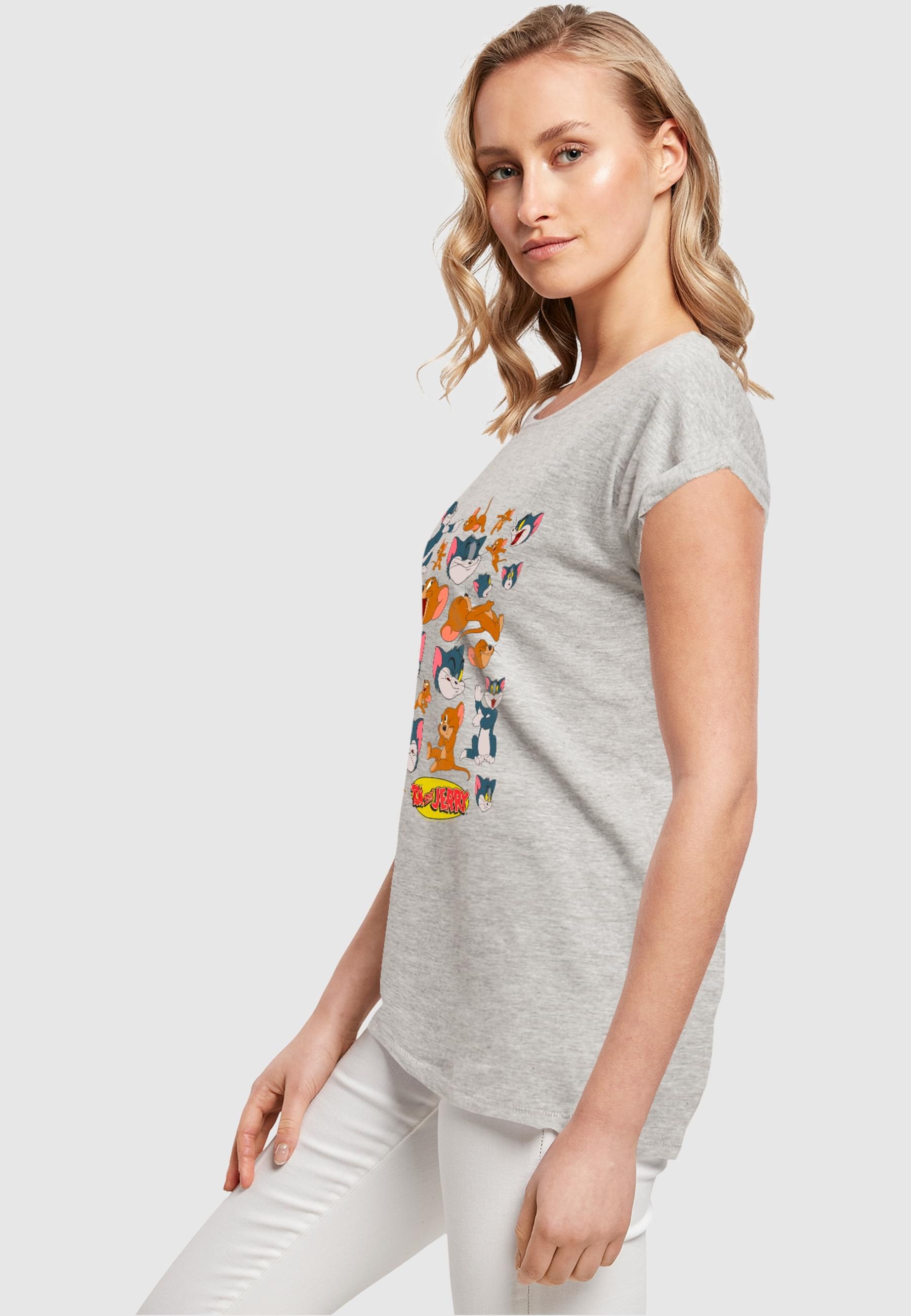 ABSOLUTE CULT T-Shirt »ABSOLUTE CULT Damen Ladies Tom and Jerry - Many Faces T-Shirt«, (1 tlg.)