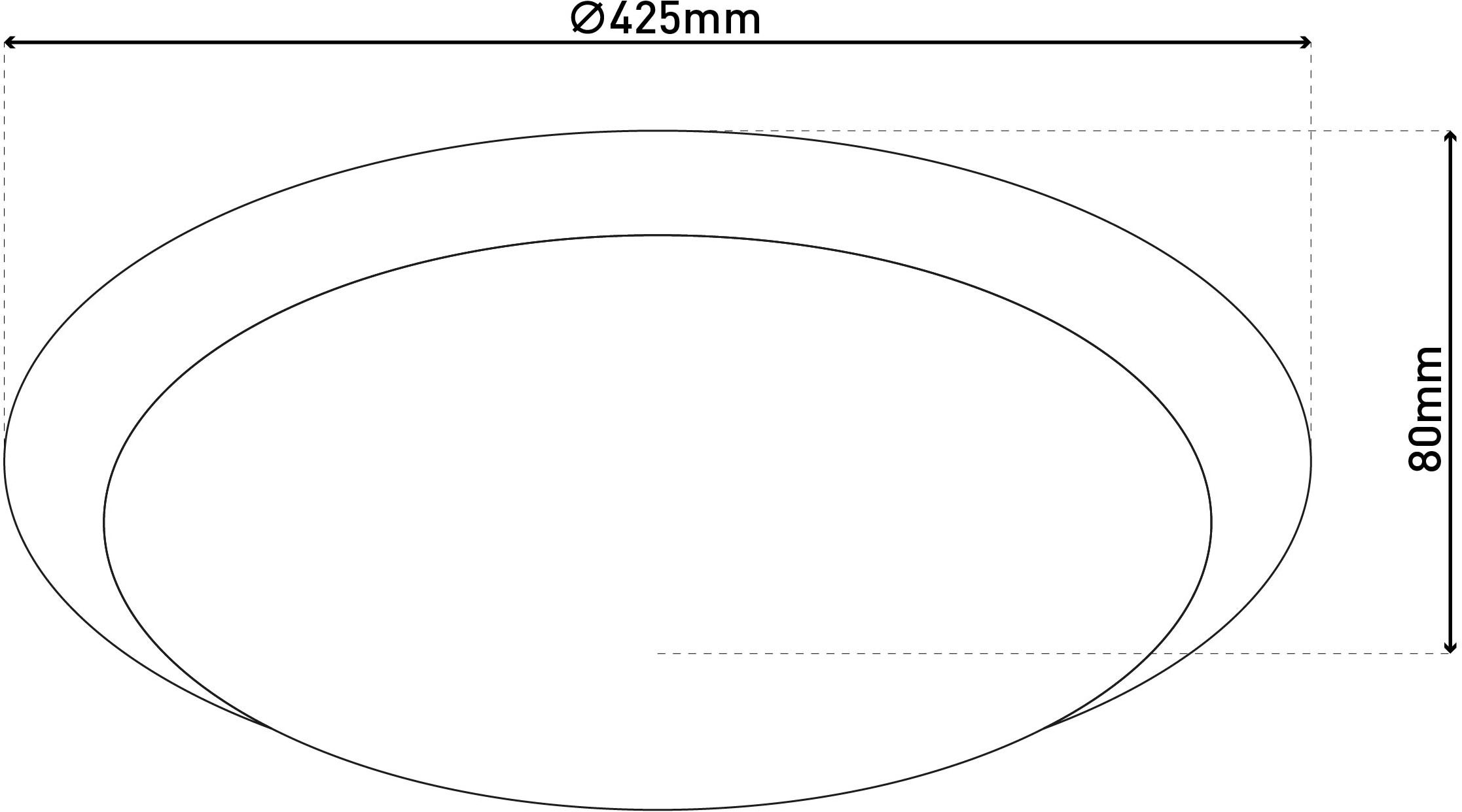 näve LED Deckenleuchte »Turin« LED-Modul 1 Stk. warmweiß - kaltweiß Schirm Kristalleffekt, Nachtlicht, CCT, RGB Rahmenbeleucht., dimmbar