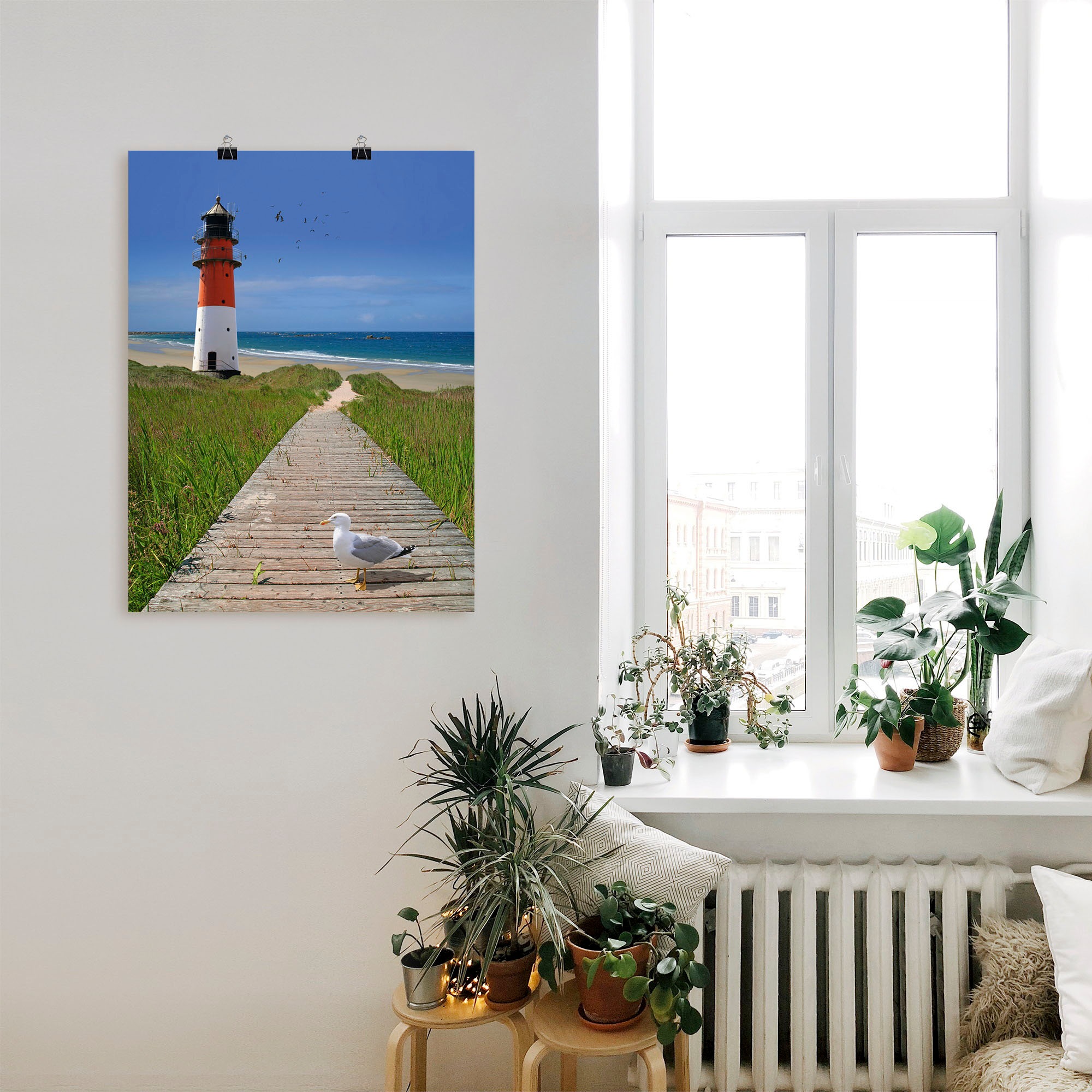 Artland Wandbild "Der Weg zum Meer", Gebäude, (1 St.), als Leinwandbild, Po günstig online kaufen