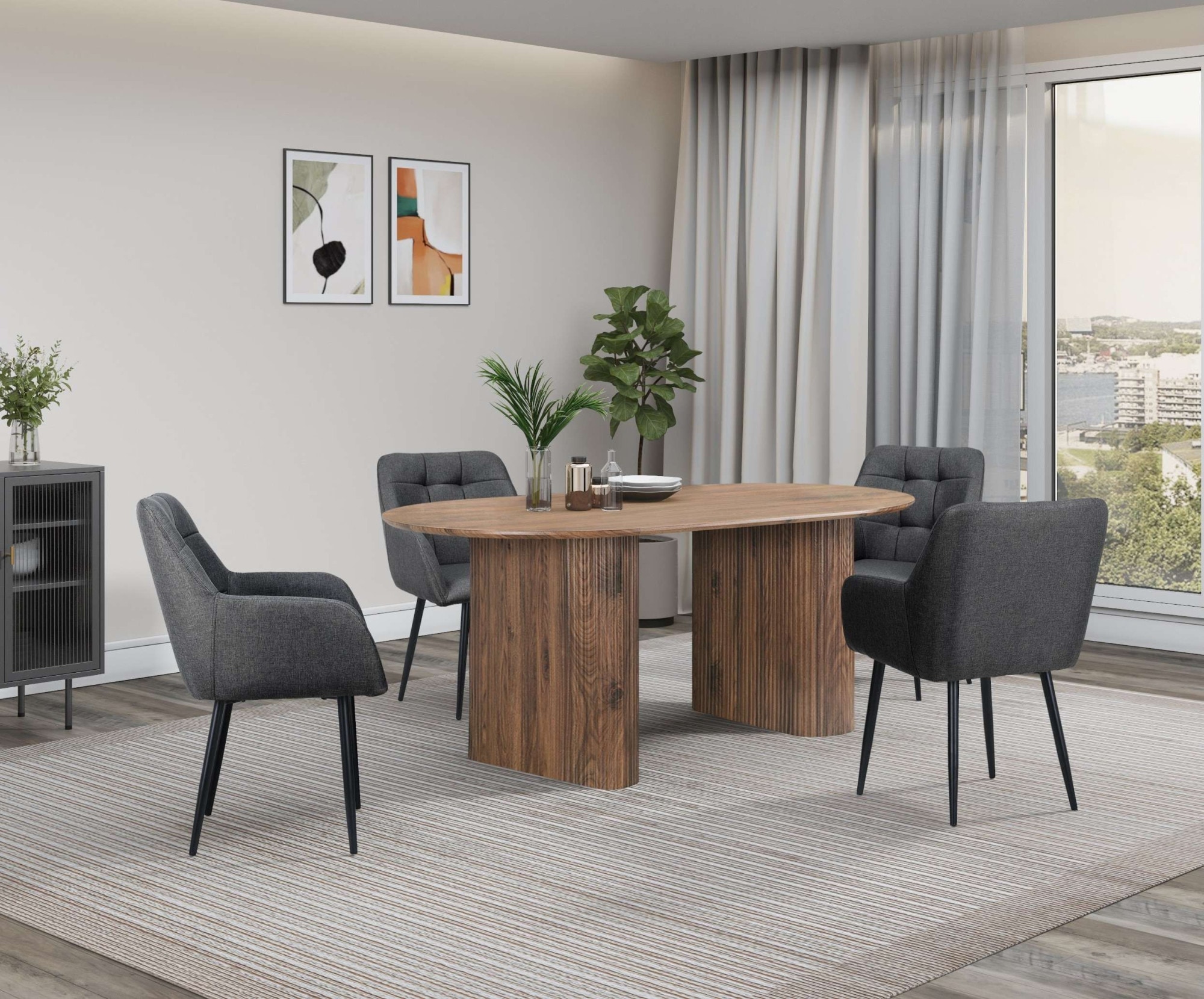 OTTO home Esszimmerstuhl »Bostony« () 2 Stk.gepolsterte Rückenlehne, Armlehne und Sitzfläche, Sitzhöhe 49 cm