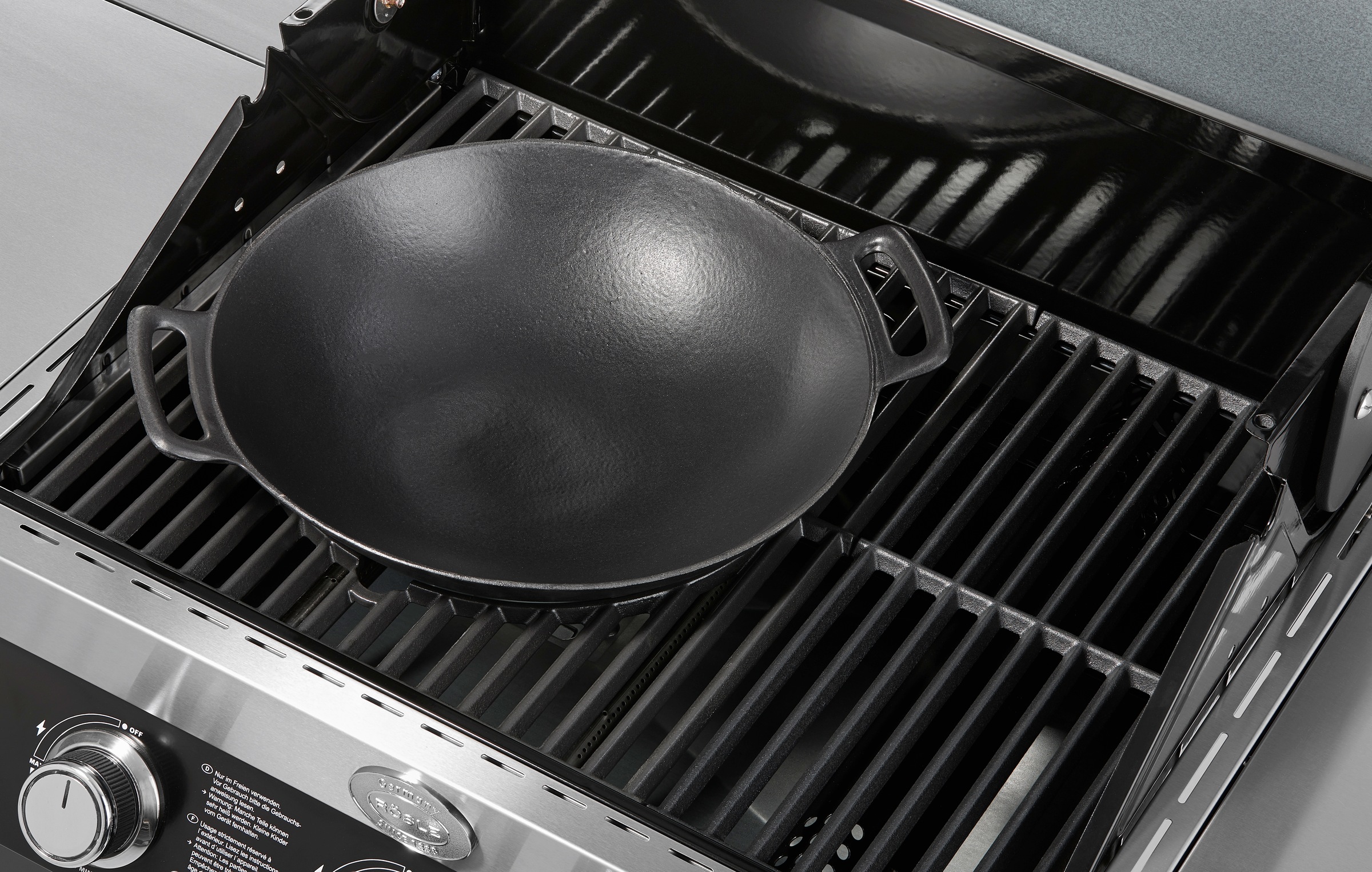 Thumbnail - RÖSLE Wok "VARIO, 25409", Gusseisen, (1 tlg.), für Herd und Grill