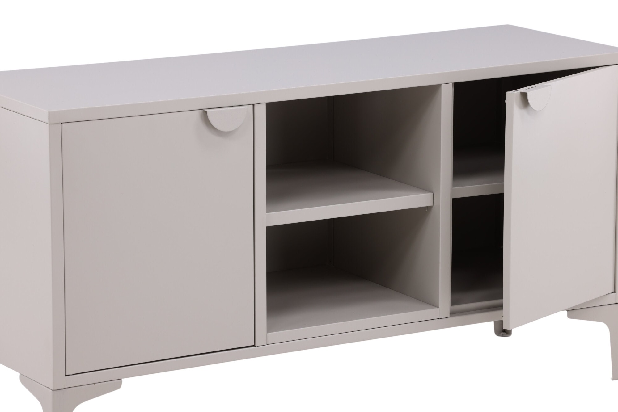 Venture Home TV-Board "Piring, TV-Board aus Stahl, Industrial, Breite 120 cm" TV-Möbel, Pulverbeschichtung, Türen, offene Fächer, modern