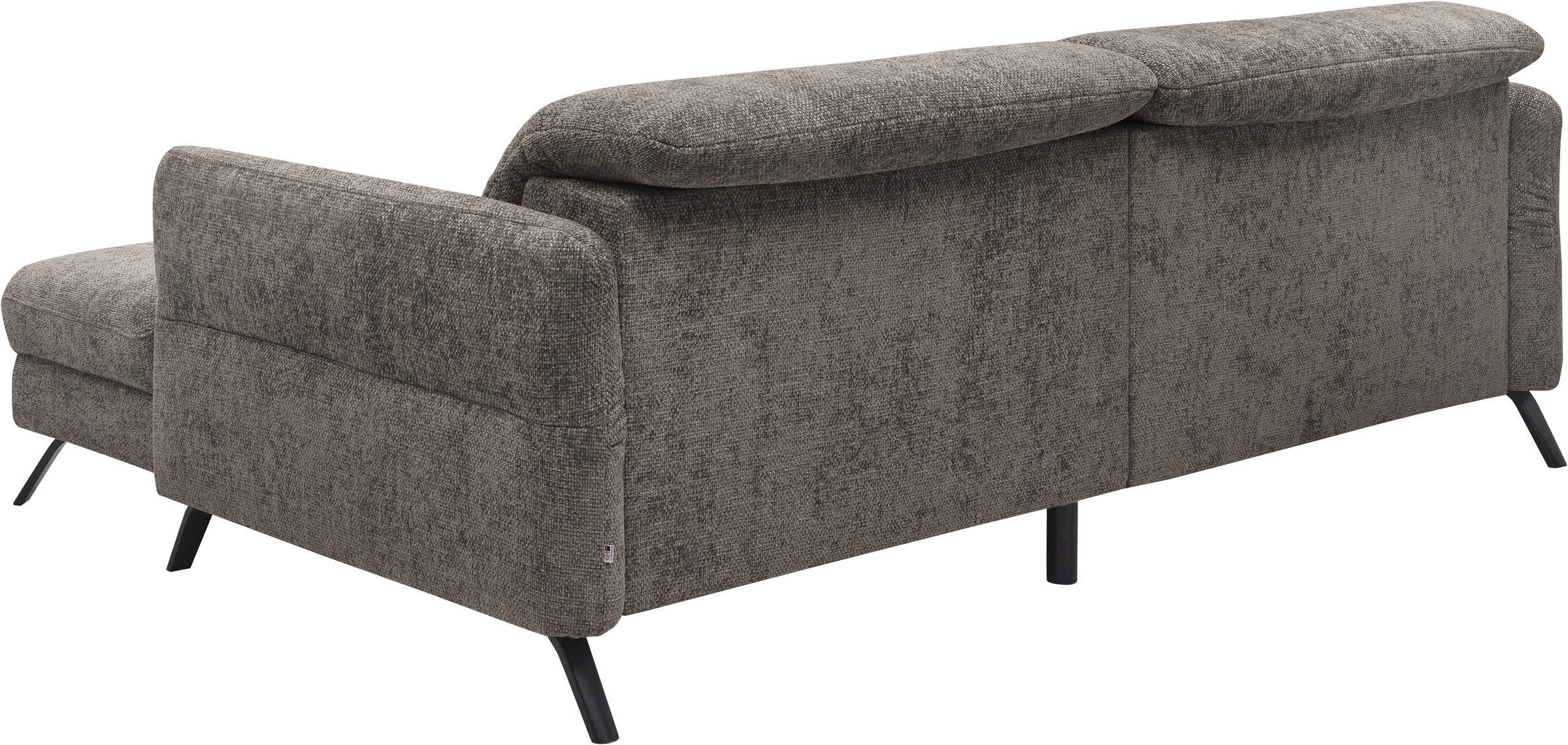 set one by Musterring Ecksofa »SO 4400 V«, wahlweise mit motorischer Bettfunktion & Kopfverstellung, Fuß schwarz